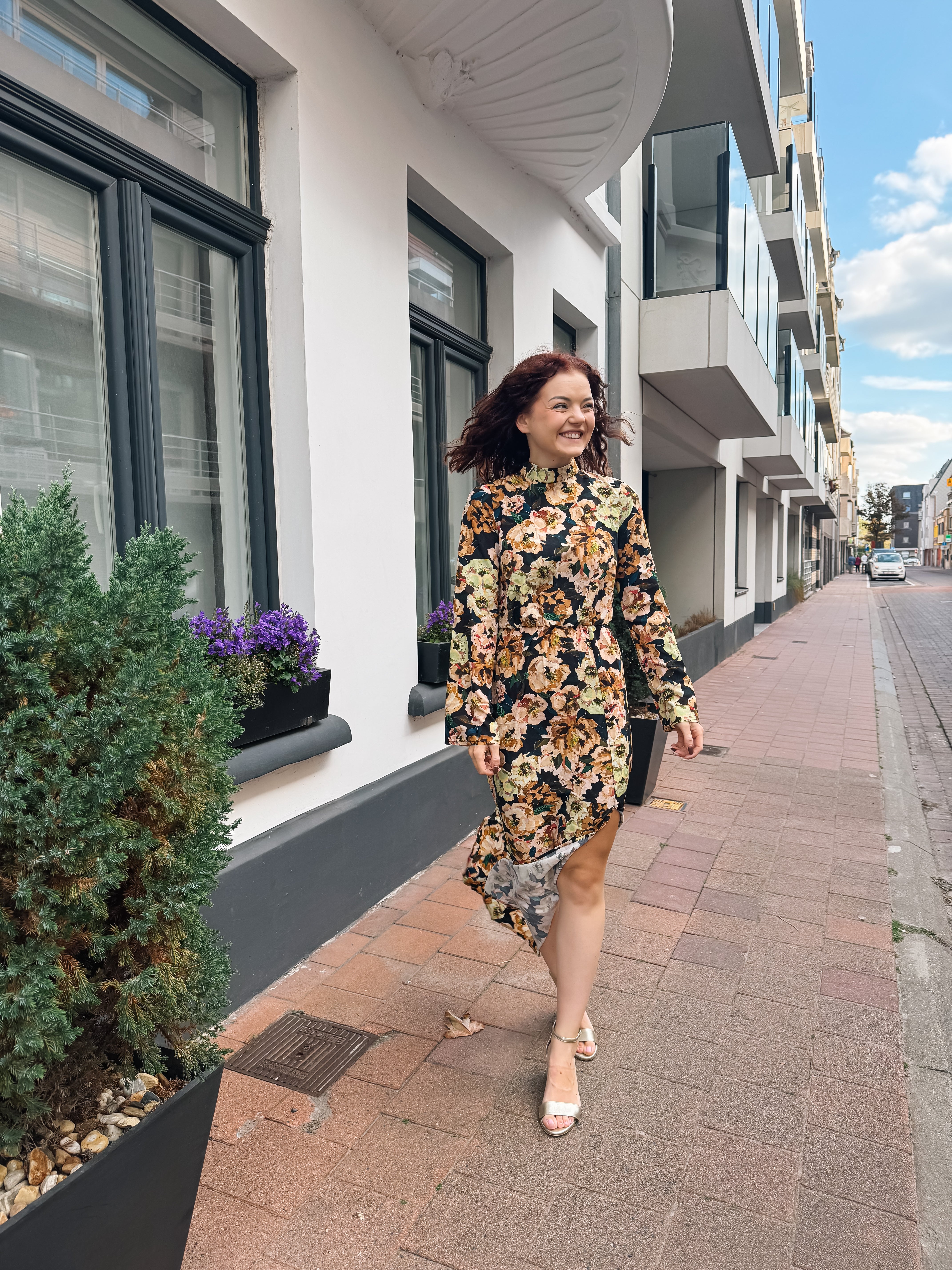 Adriana dress - Yellow flower