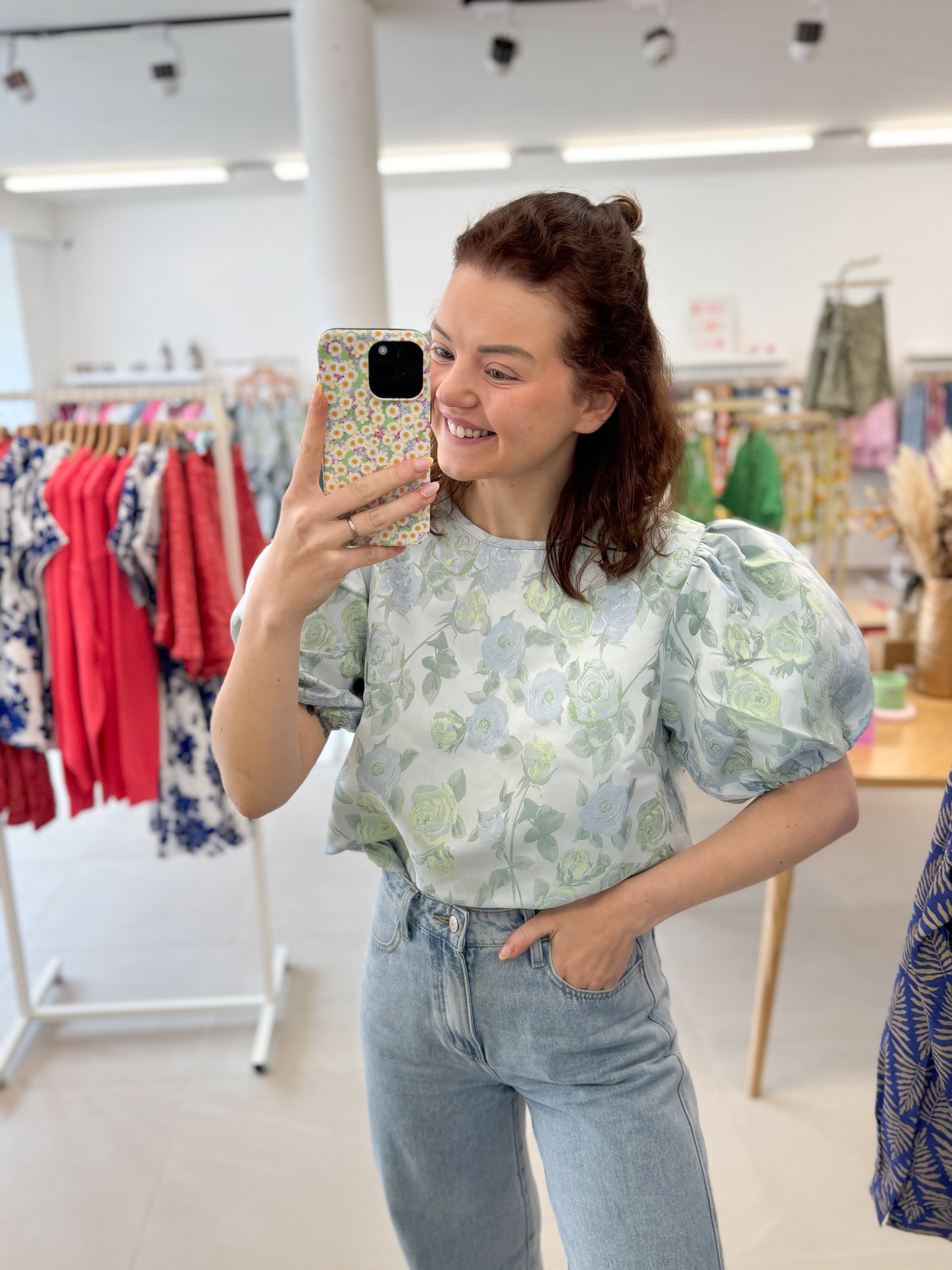 Gilda blouse - Blue Flowers