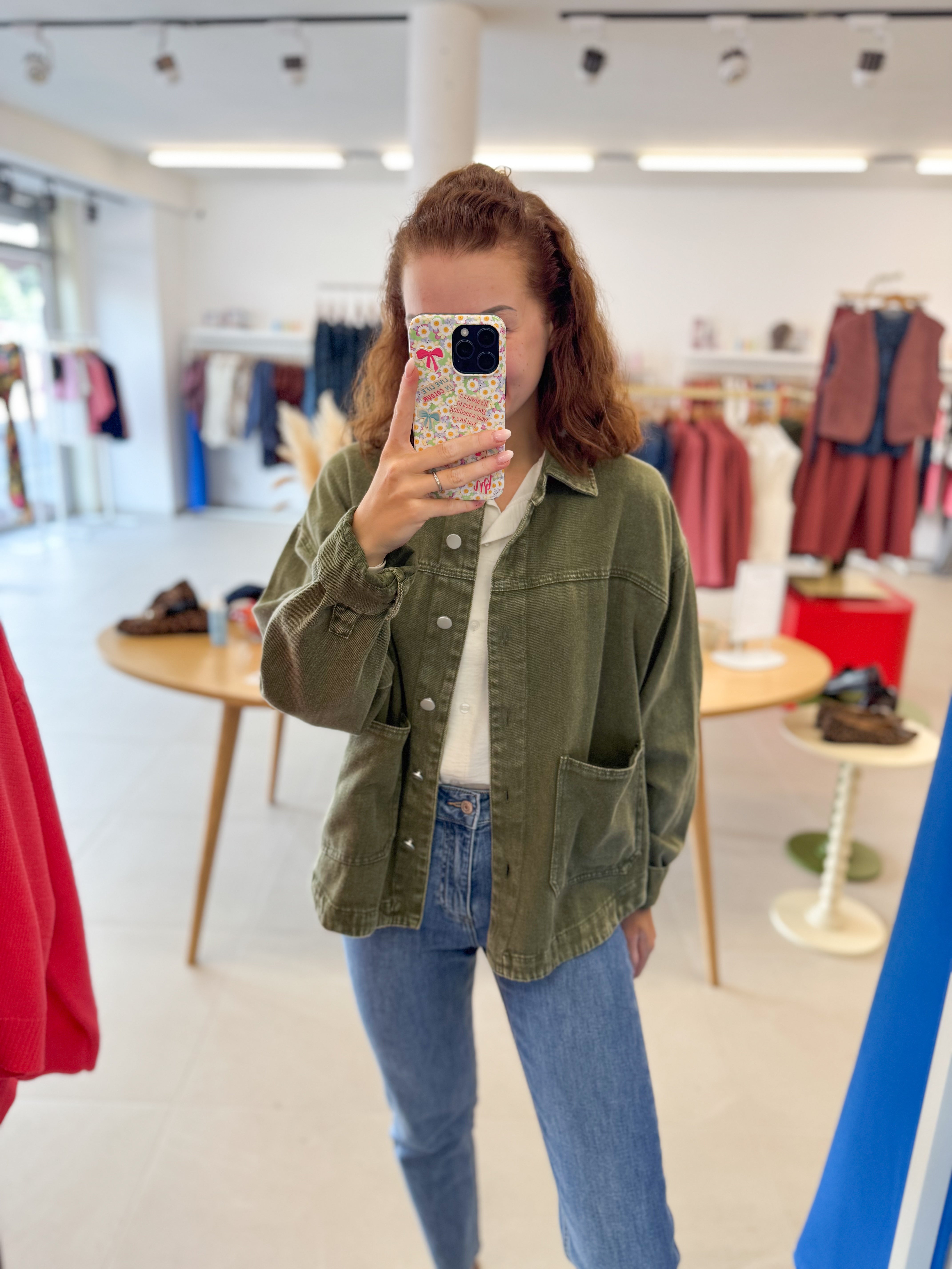 Khaki denim jacket
