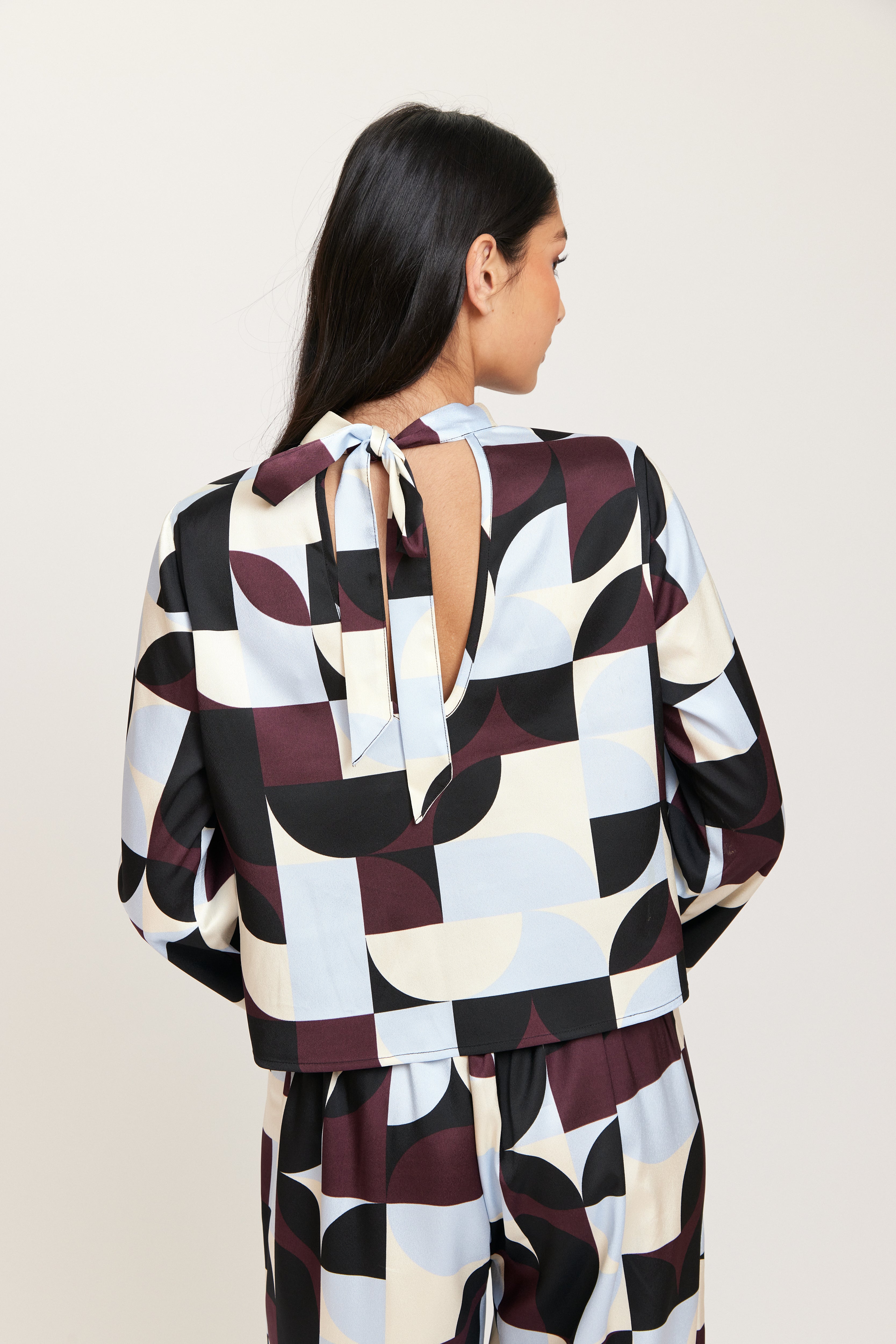 Miva blouse - Burgundy check print