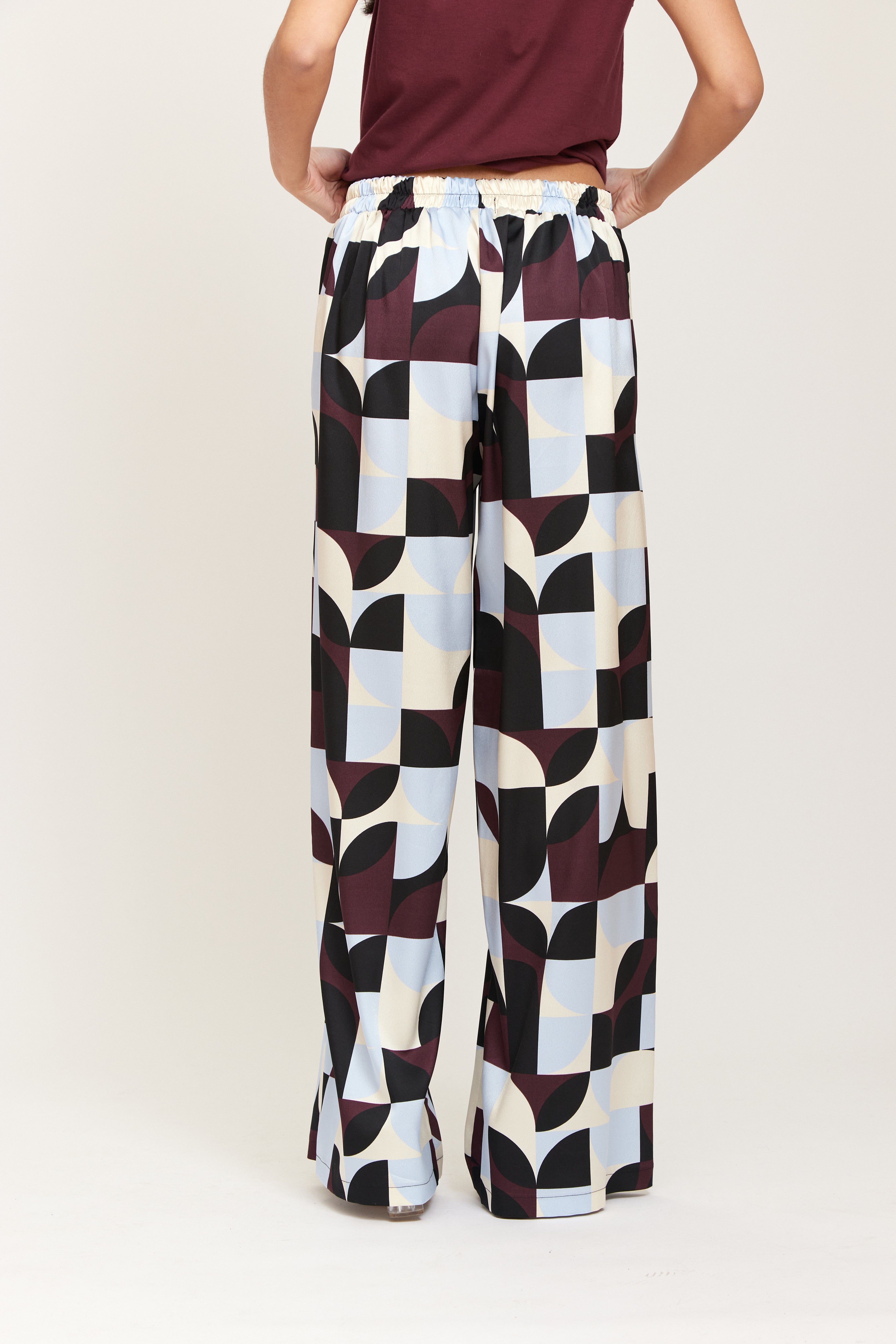 Miva trouser - Burgundy check print