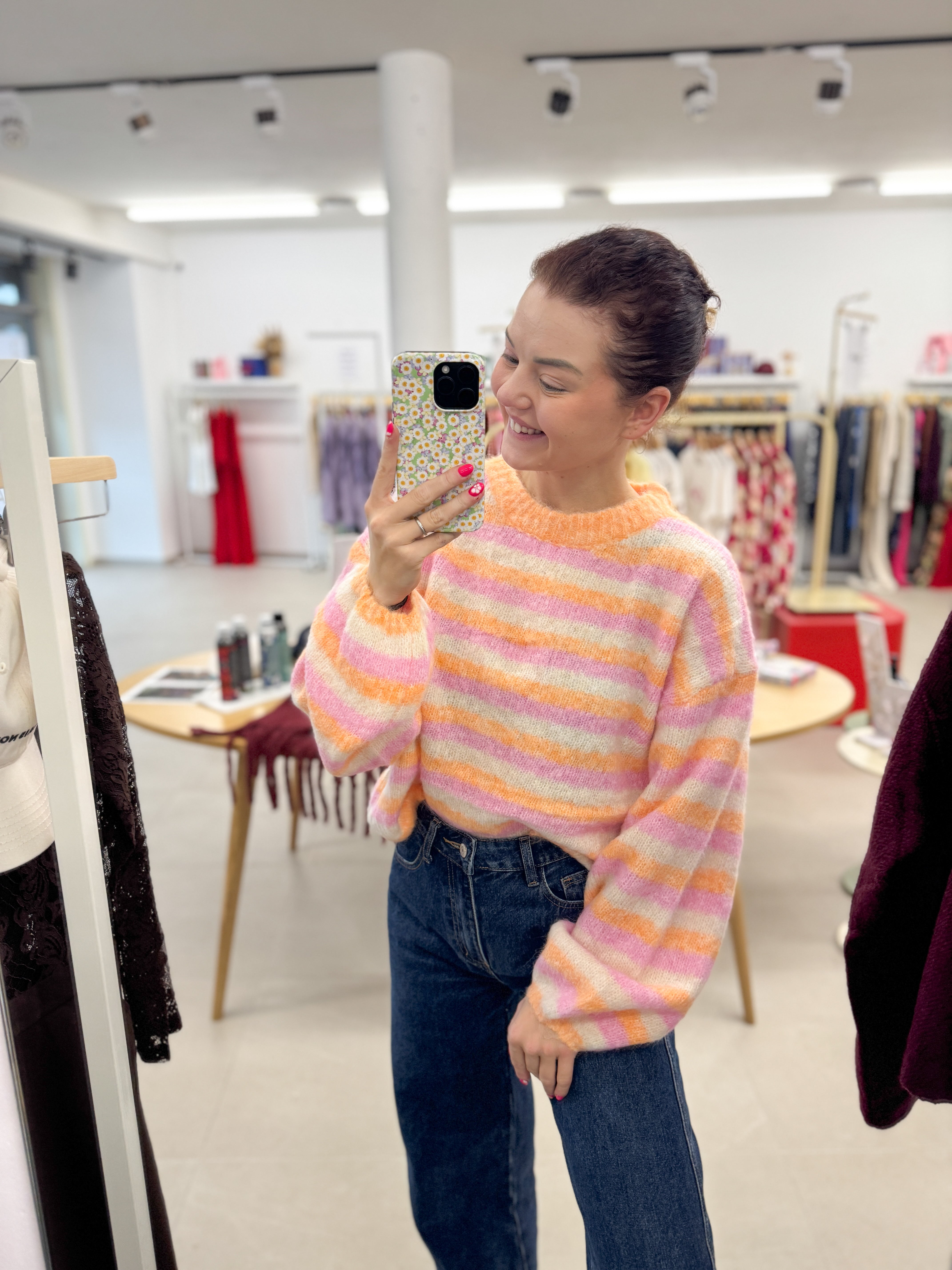 Striped sweater - Orange