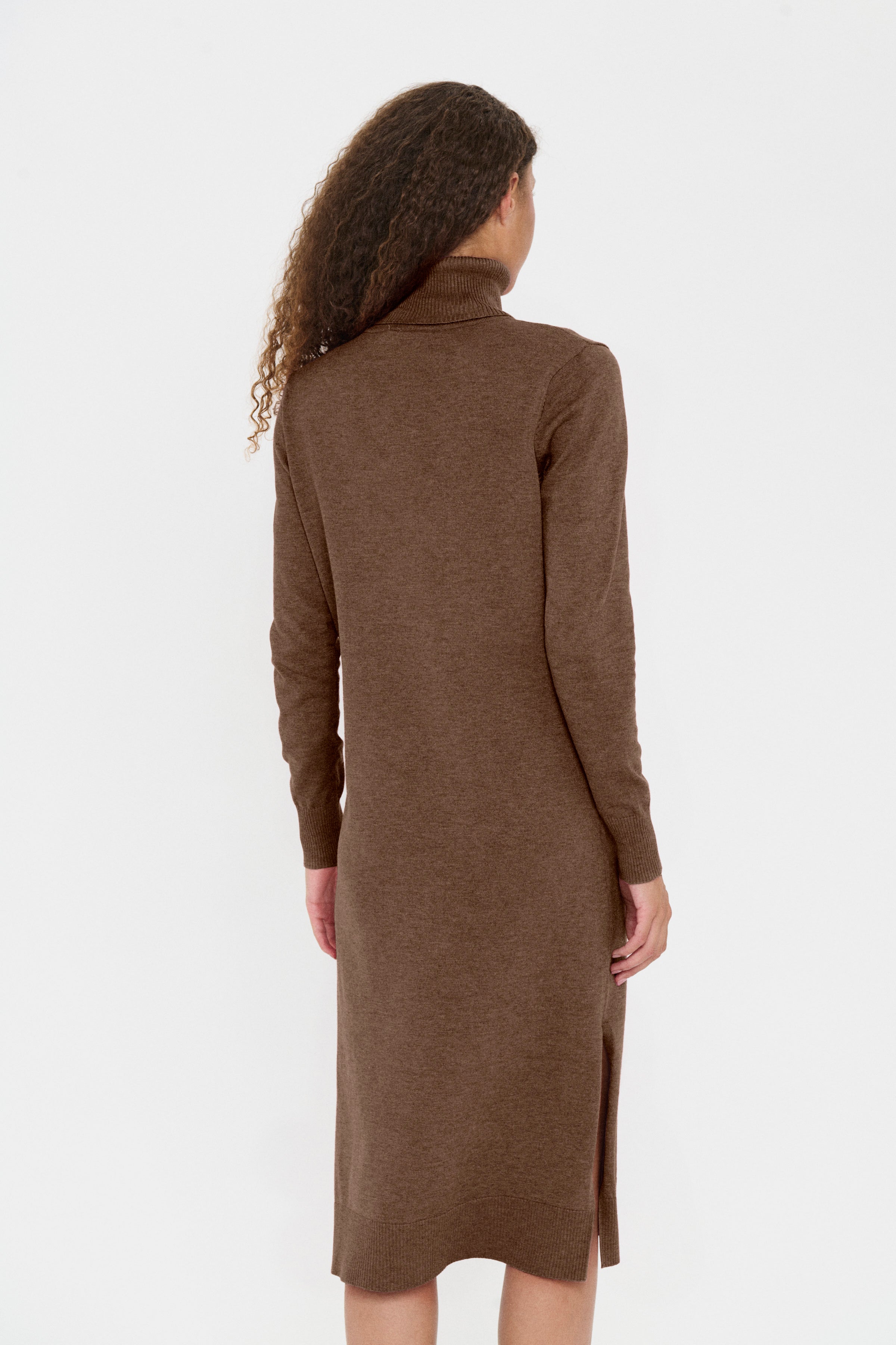MilaSZ rollneck long dress - Brown