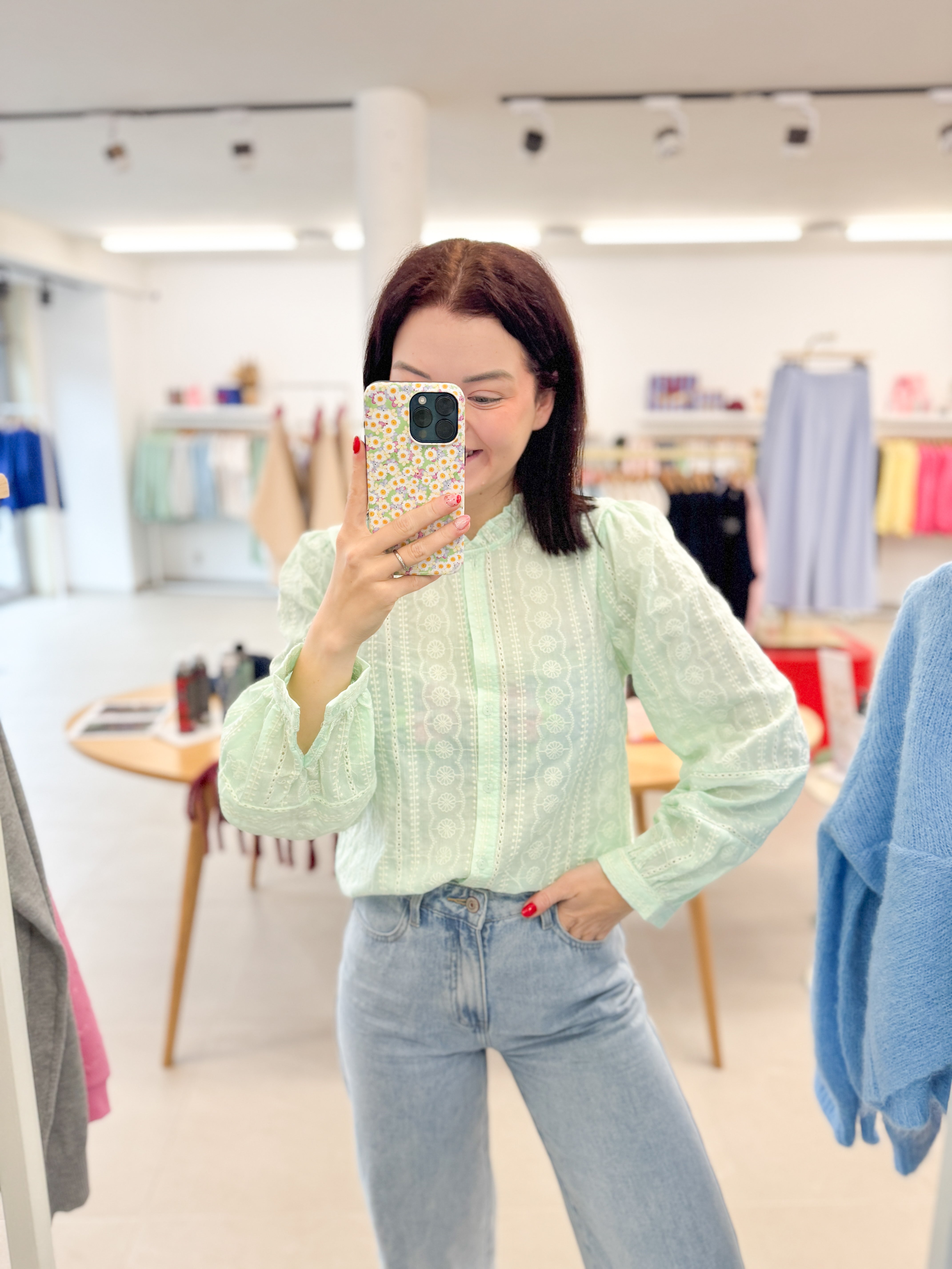 Spring mint blouse