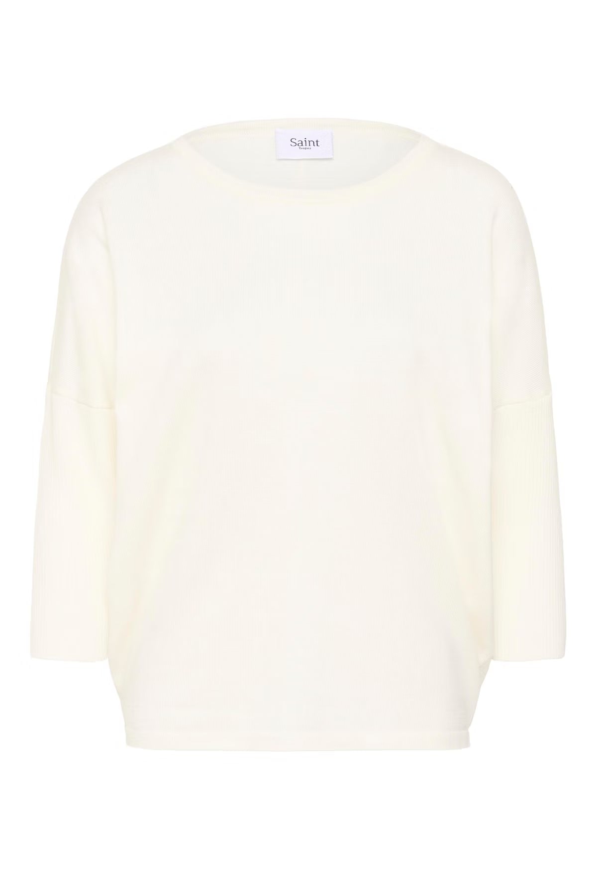 Mila SZ R-neck Pullover -ice white