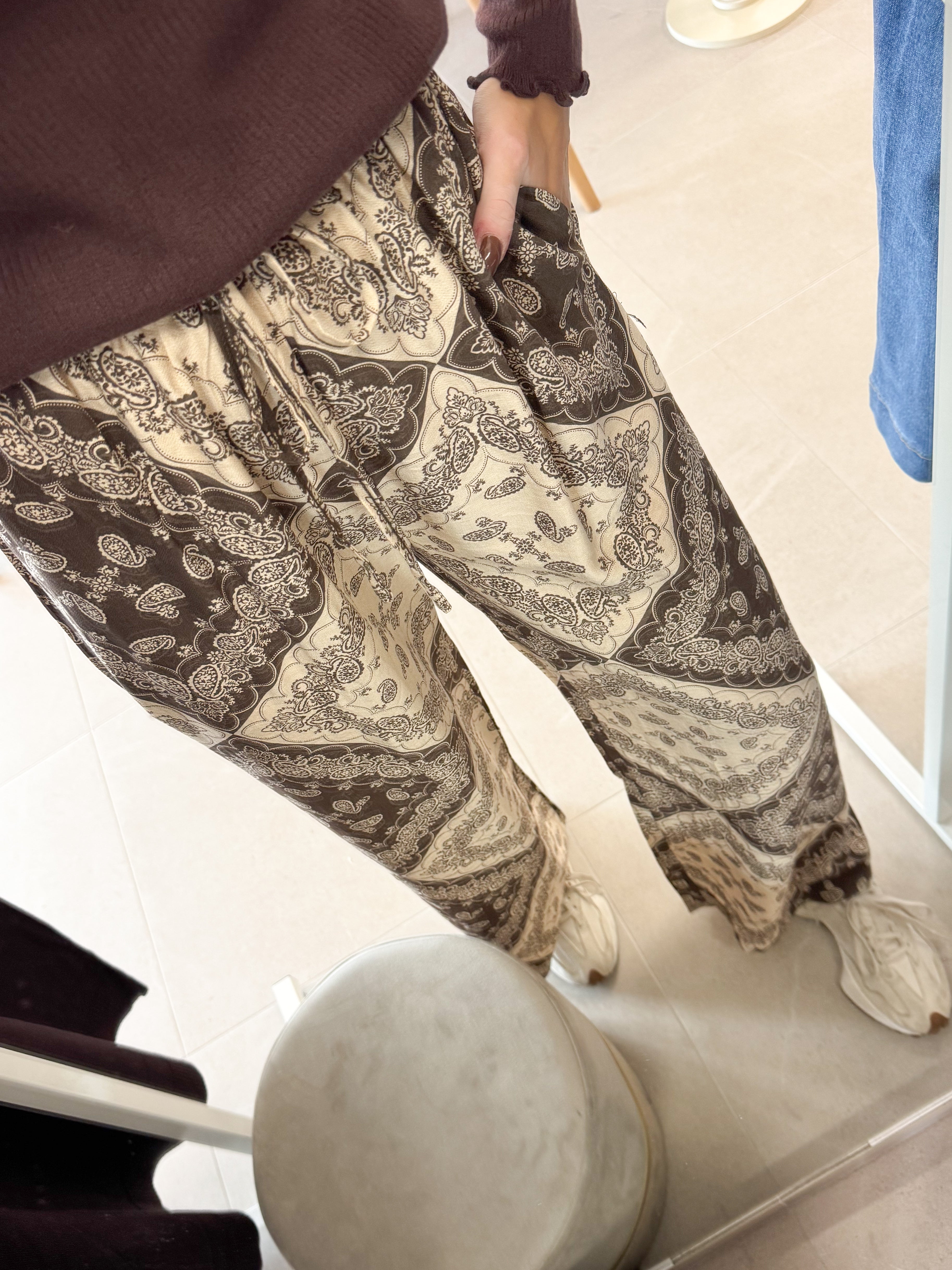 Loose fall trouser - Café