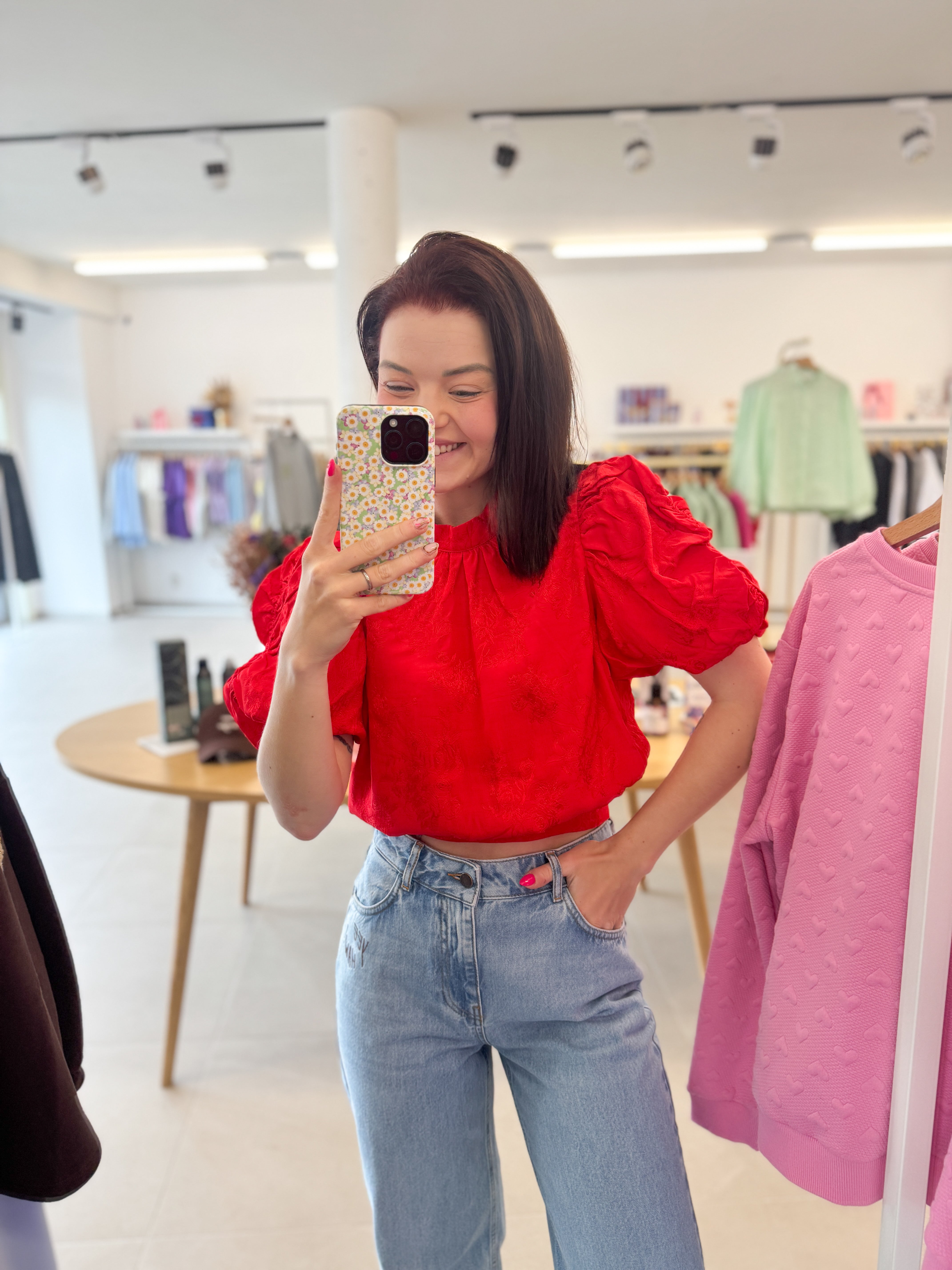 Macey Blouse - Poppy Red