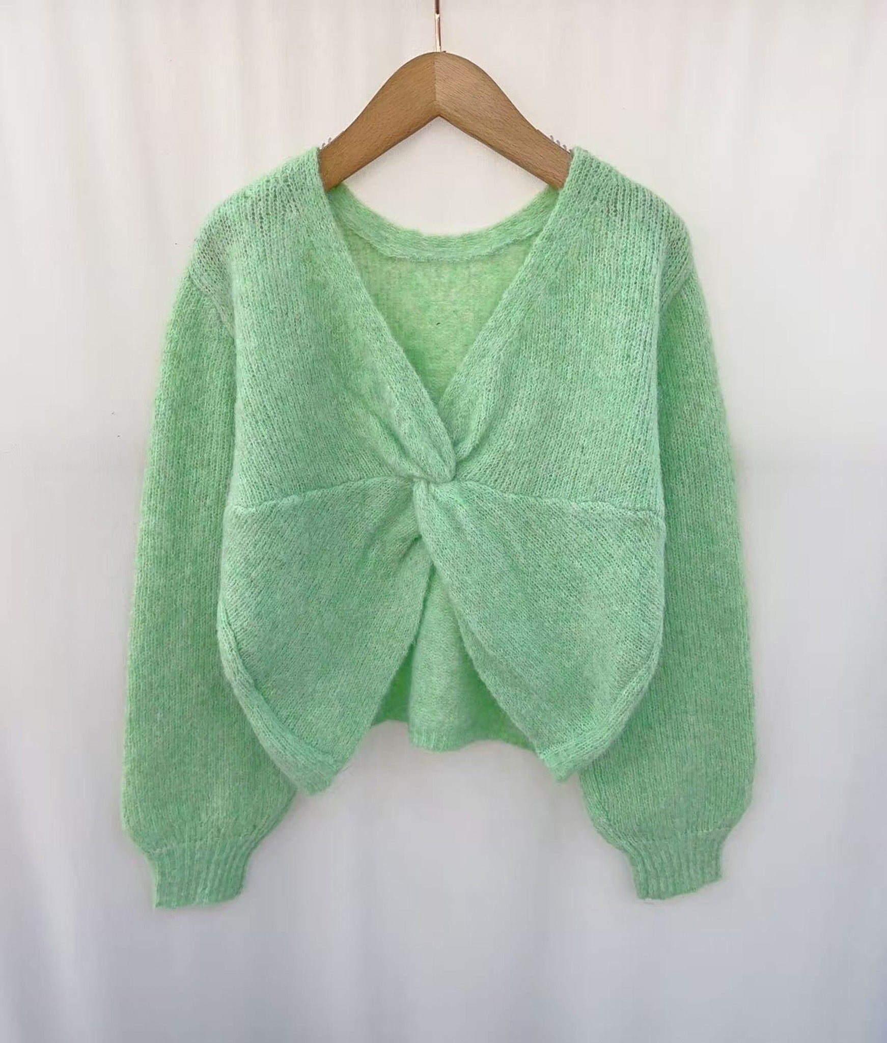 Soft open back knit - Green