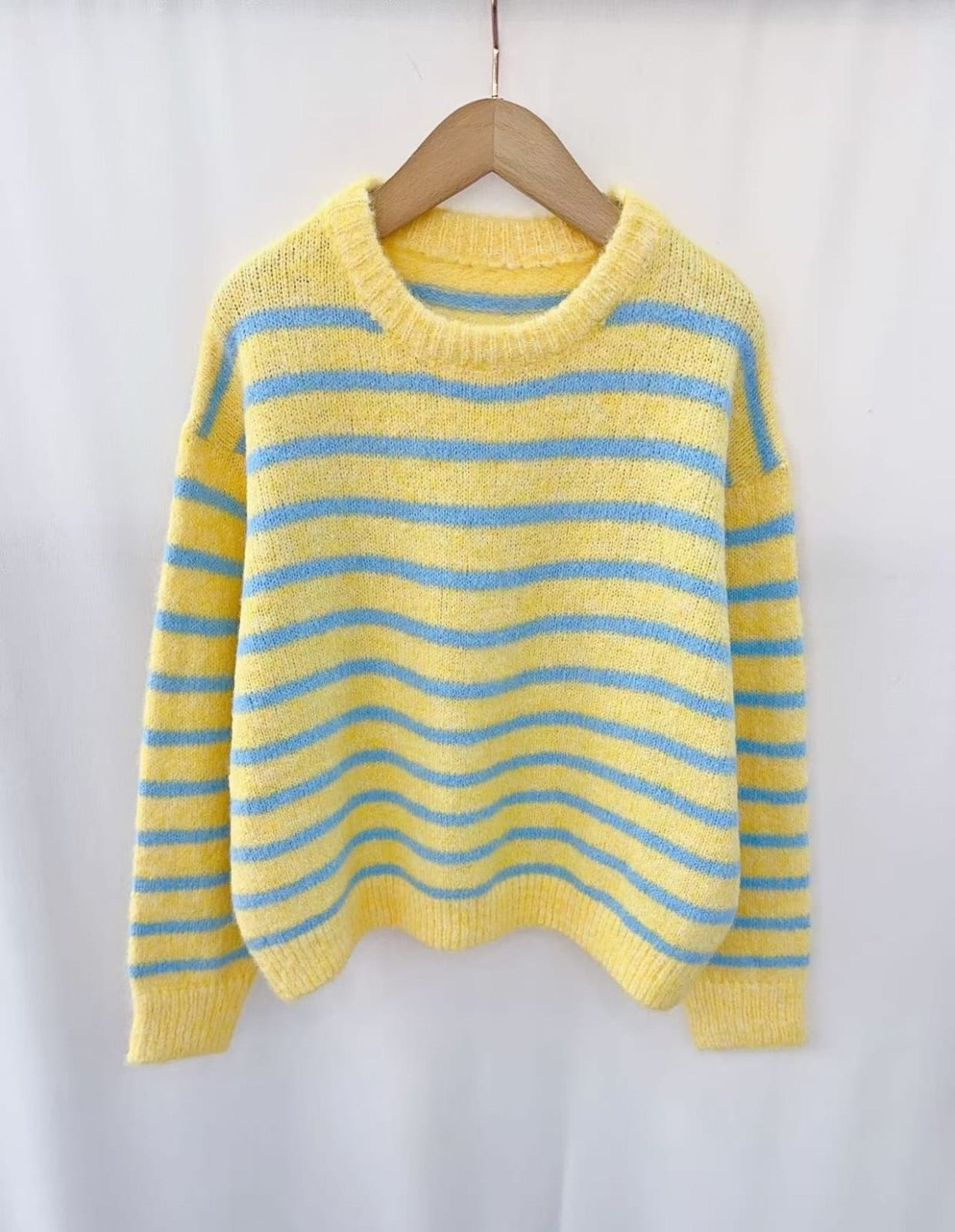 Yellow striped knit
