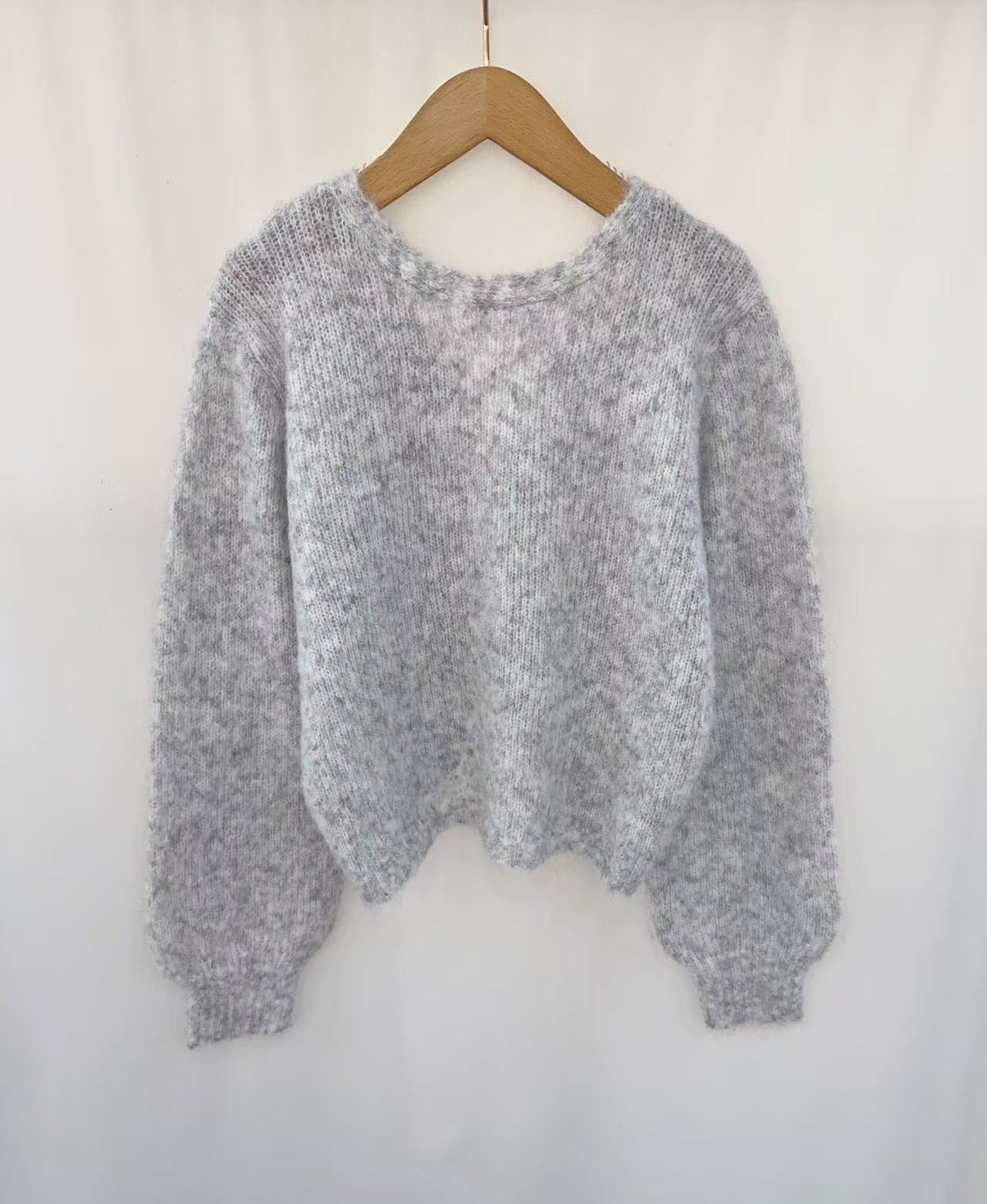 Soft open back knit - Grey