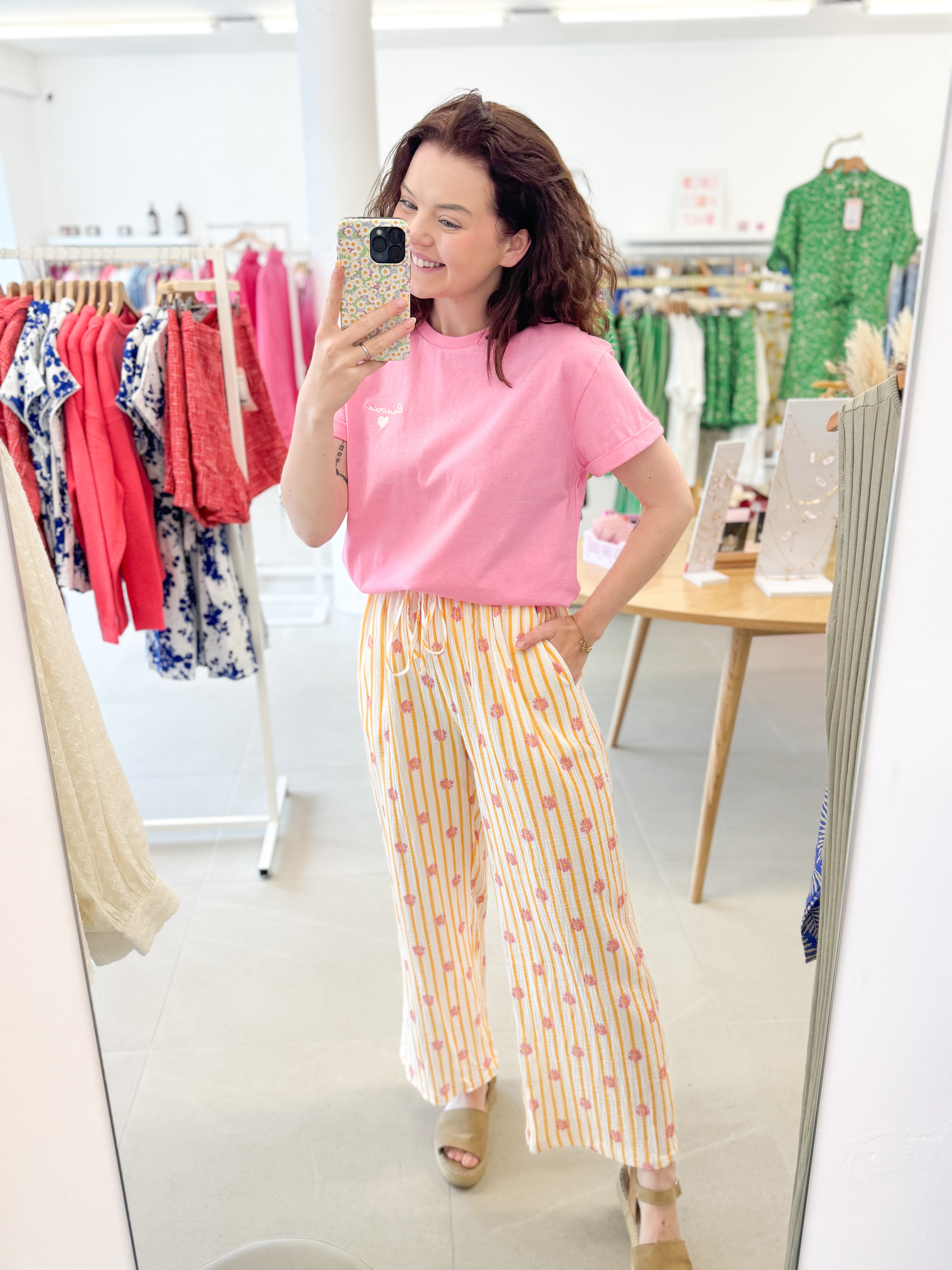 Flower trouser - Yellow/Pink