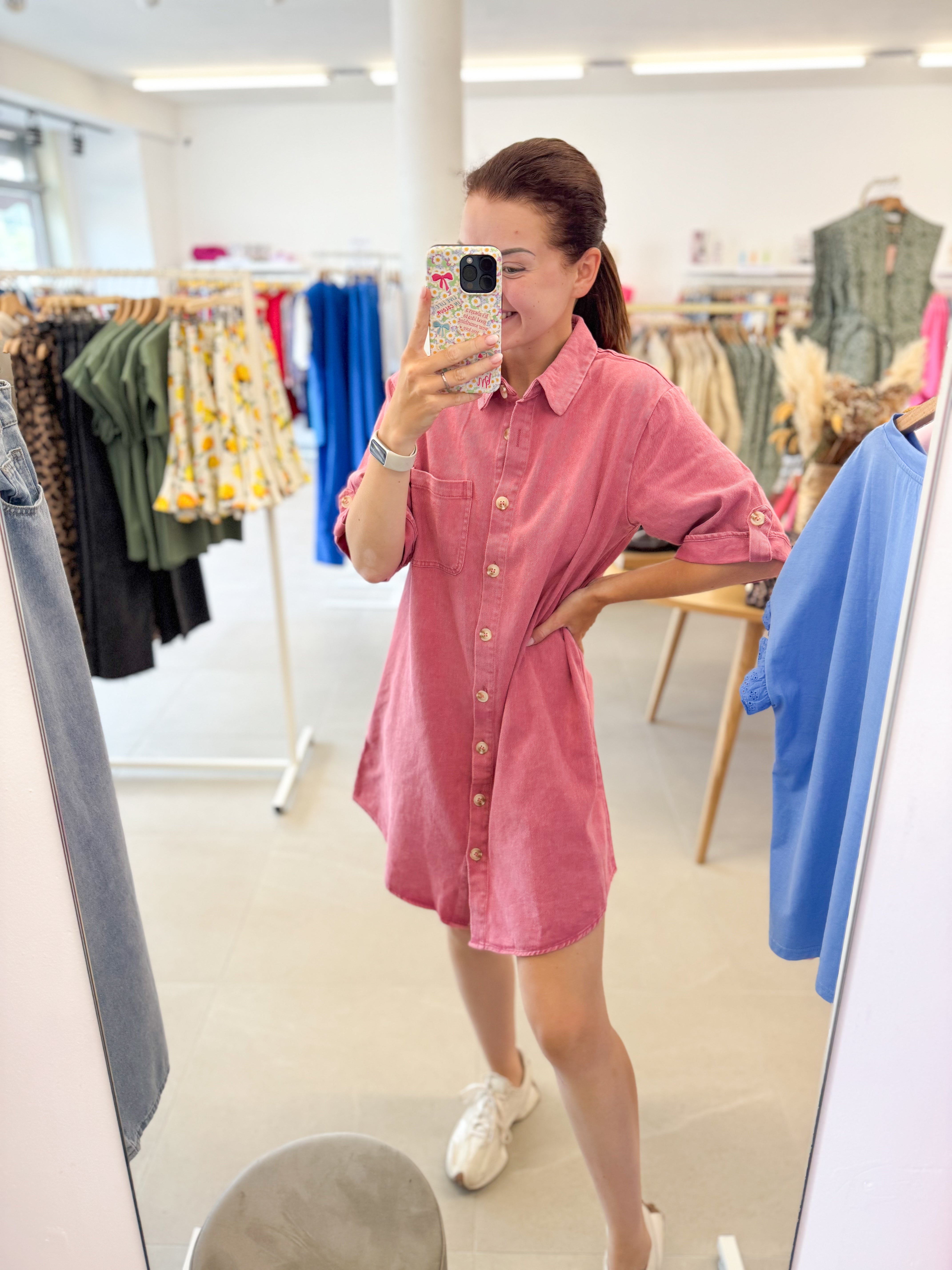 Denim dress - Rosé