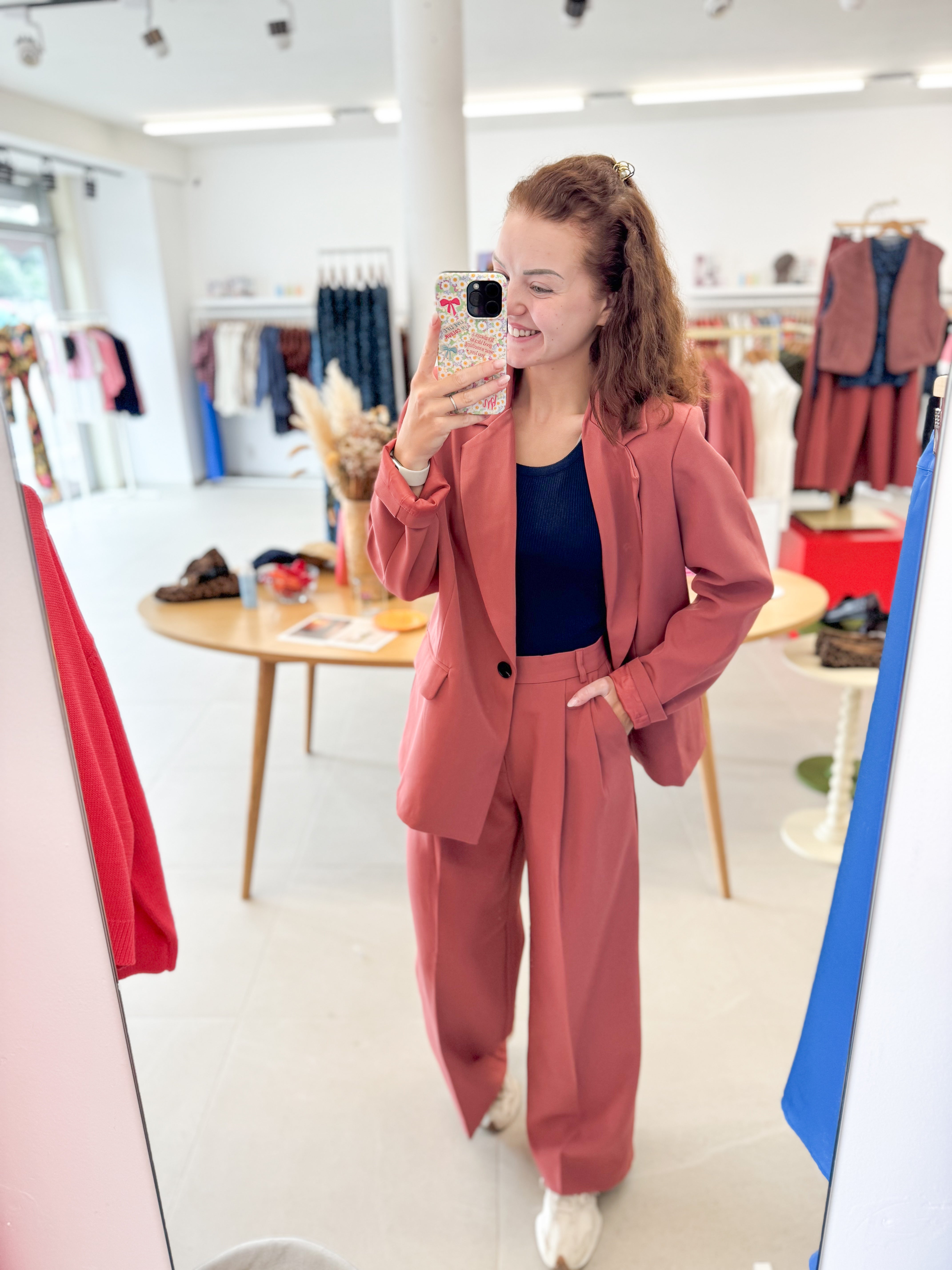 Oversized terracotta blazer