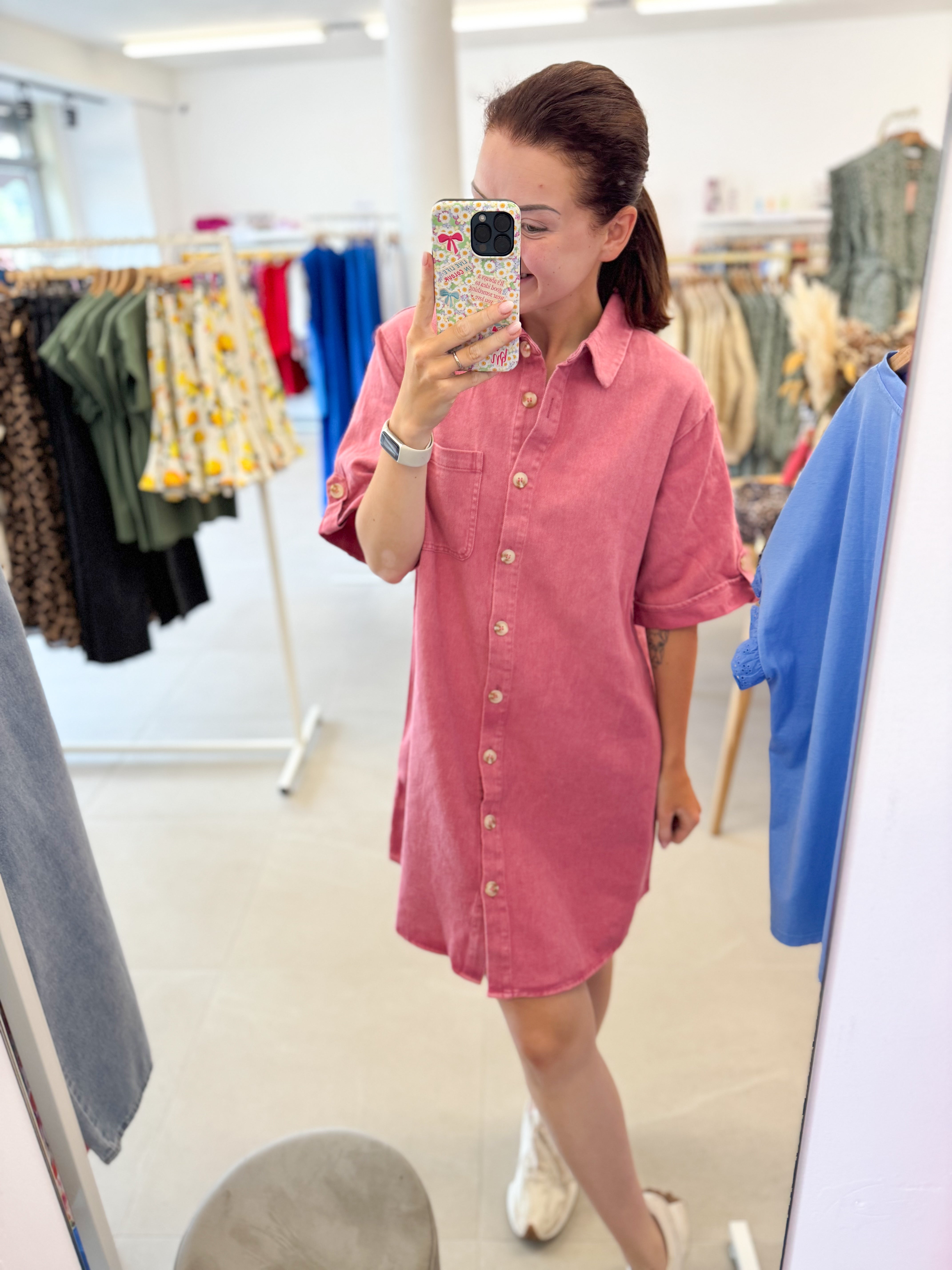 Denim dress - Rosé