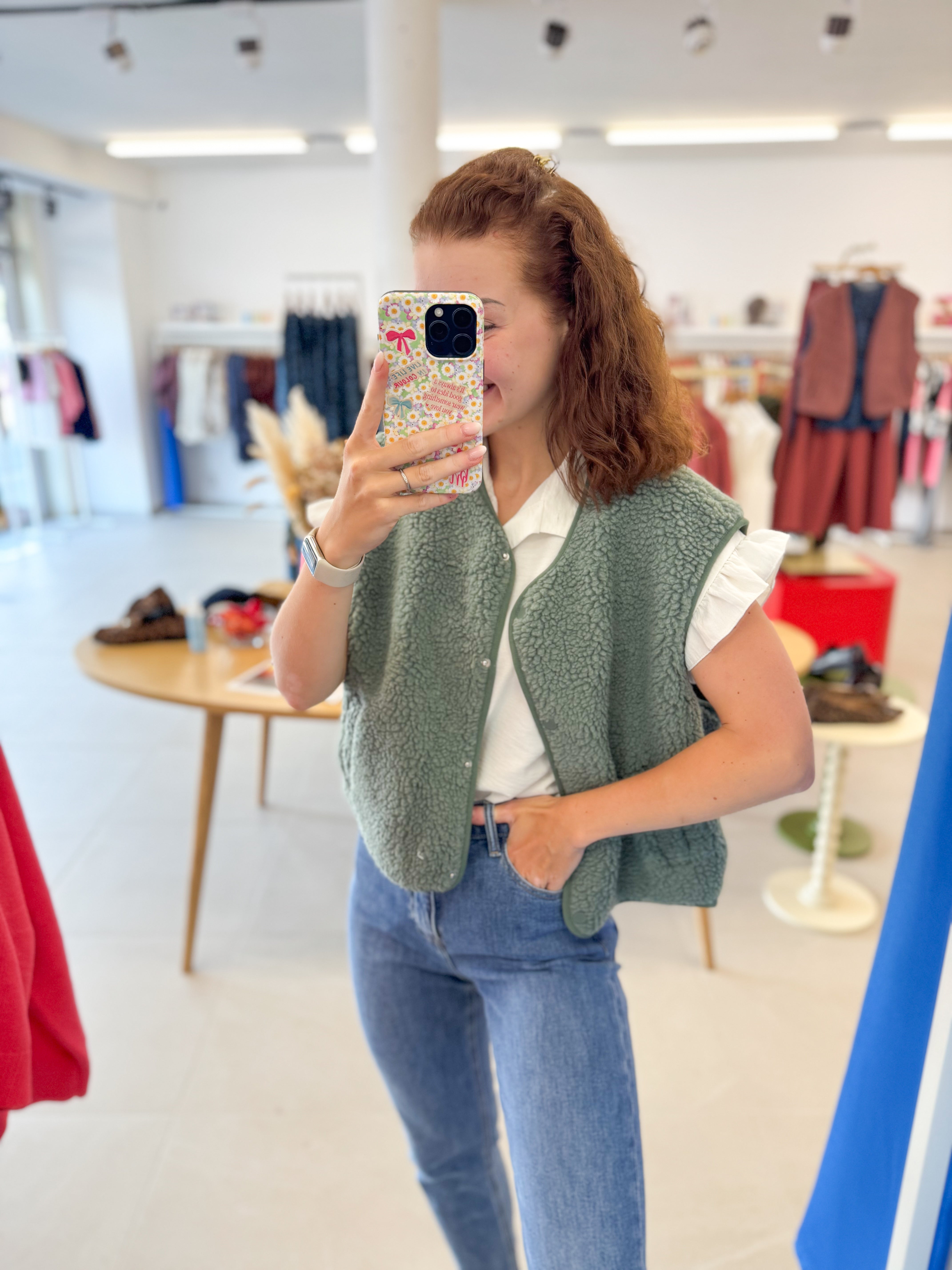 Teddy gilet - Vert
