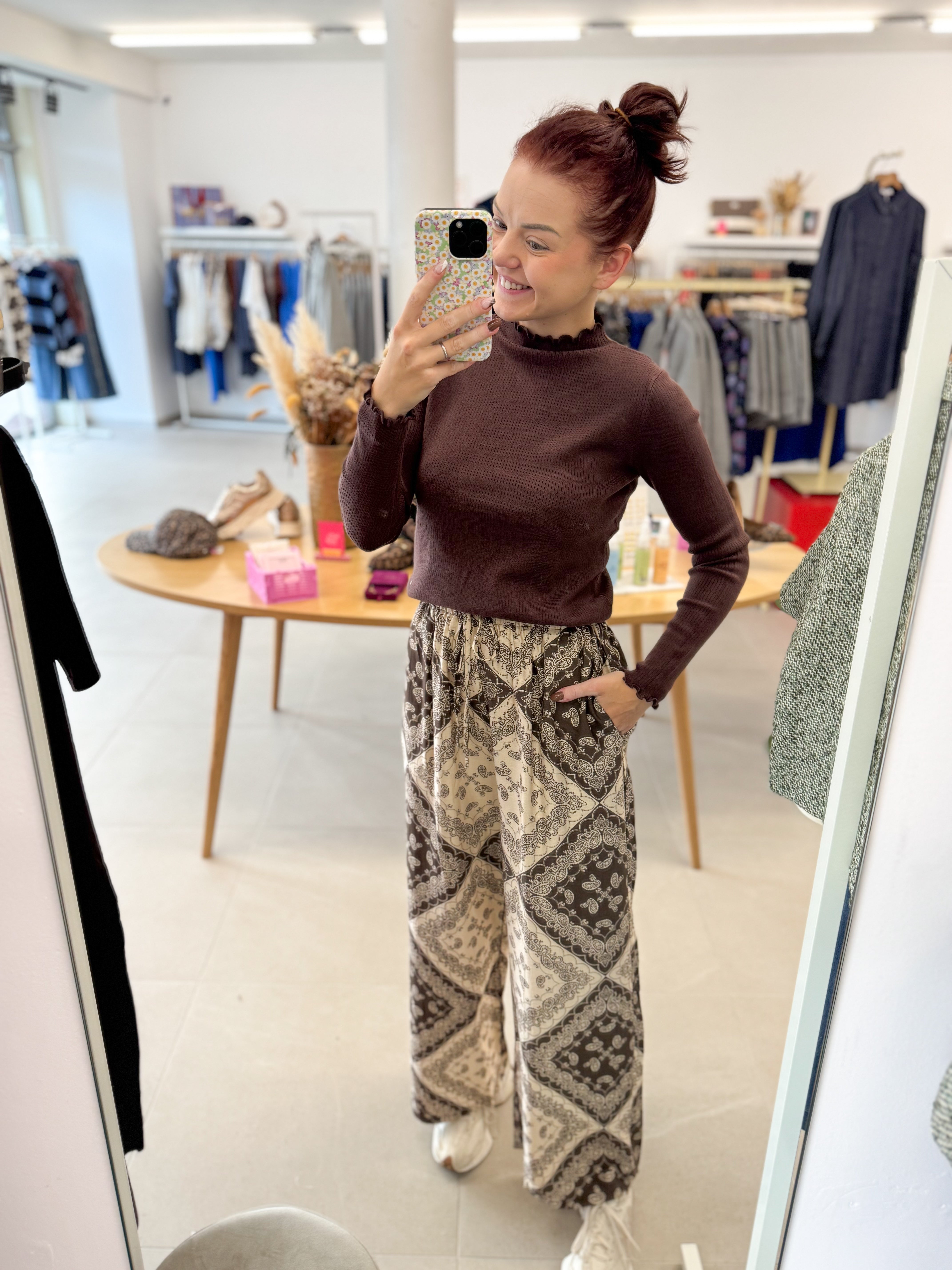 Loose fall trouser - Café