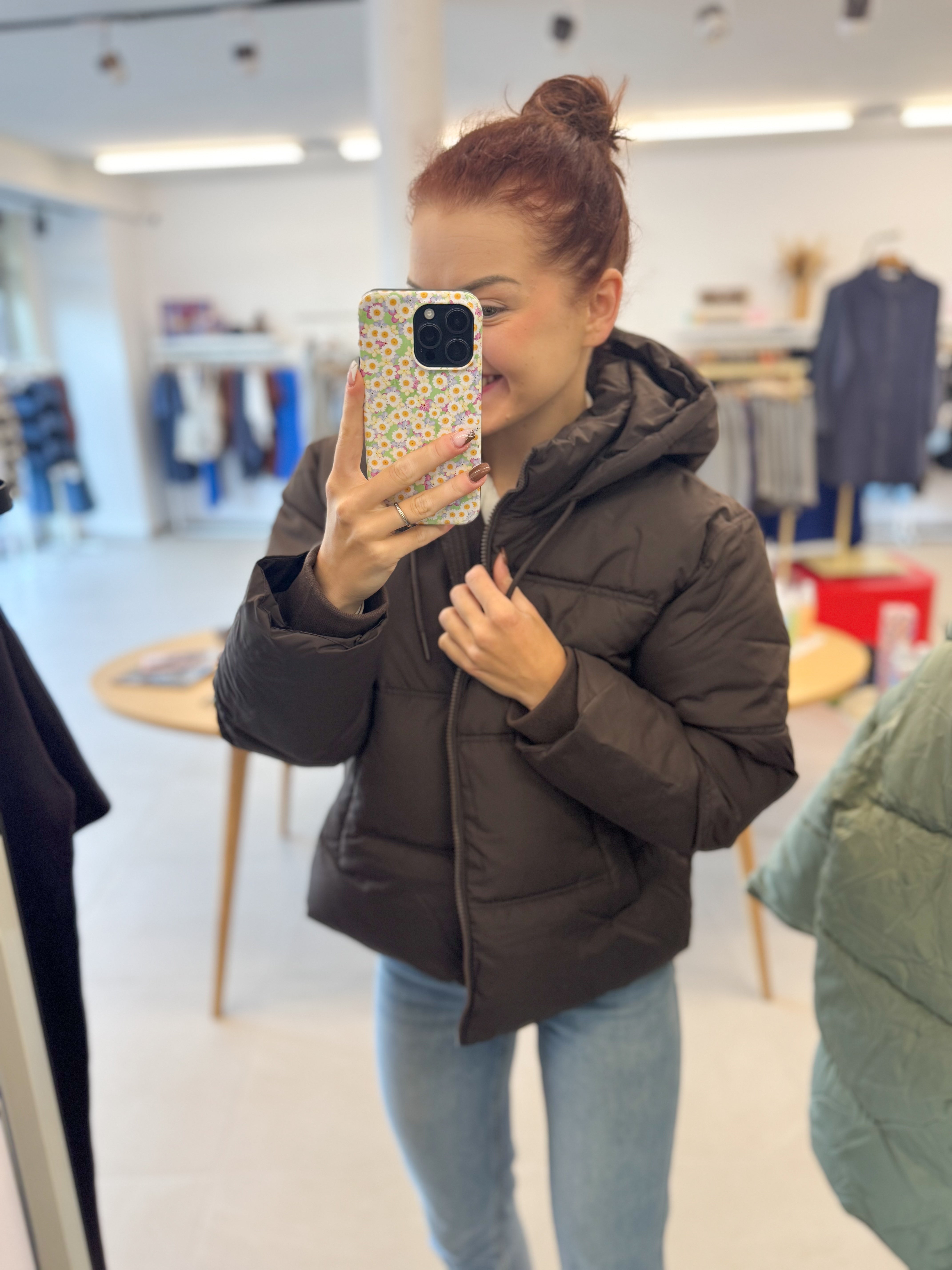 FeySZ Short Puffer Jacket - Brown