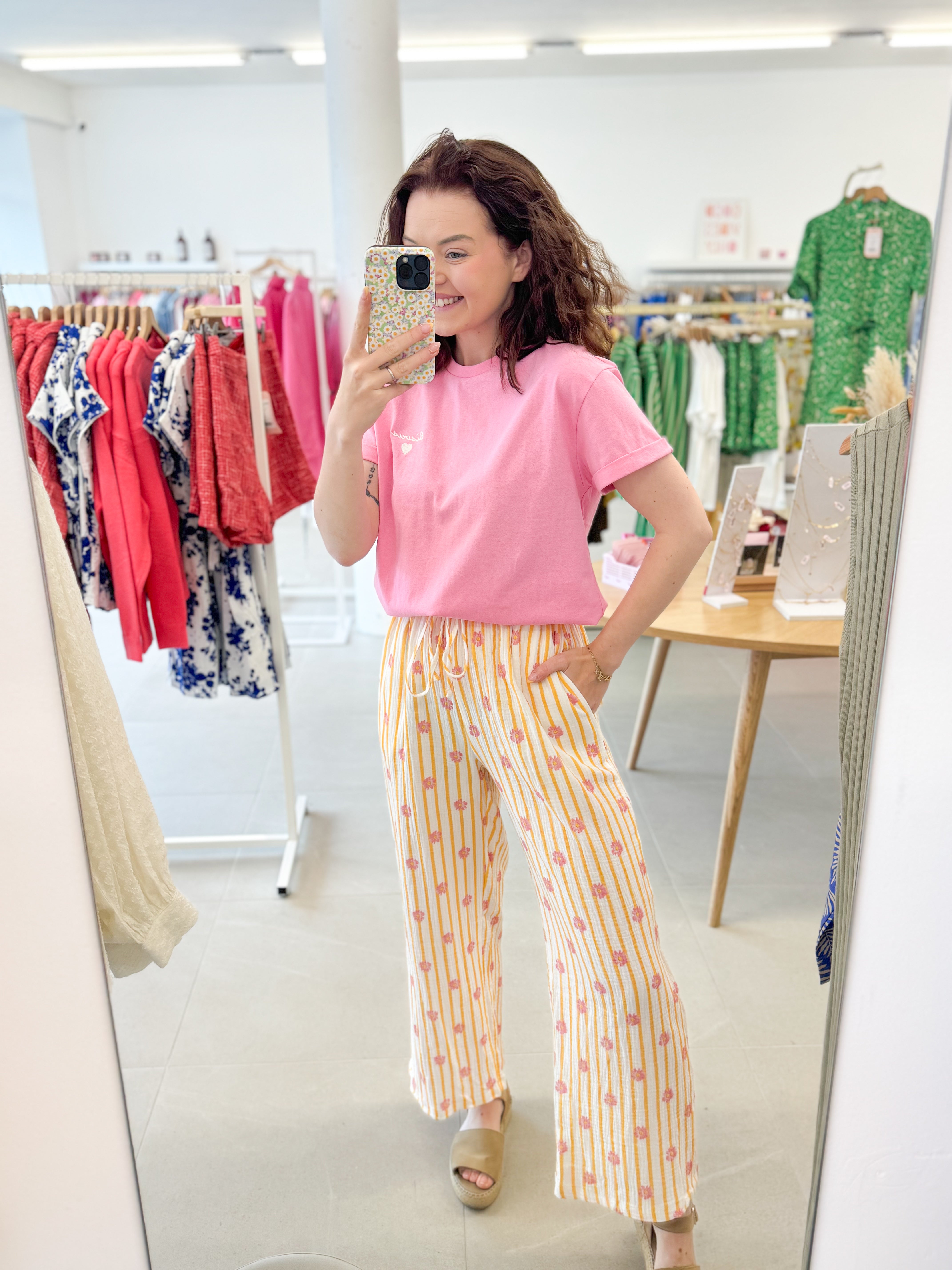 Flower trouser - Yellow/Pink