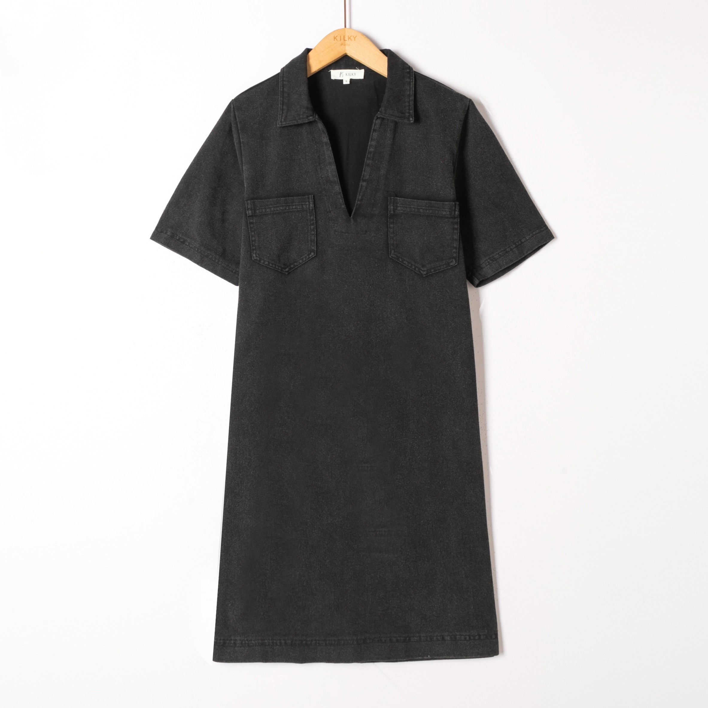 Black jeansdress - Shortsleeve