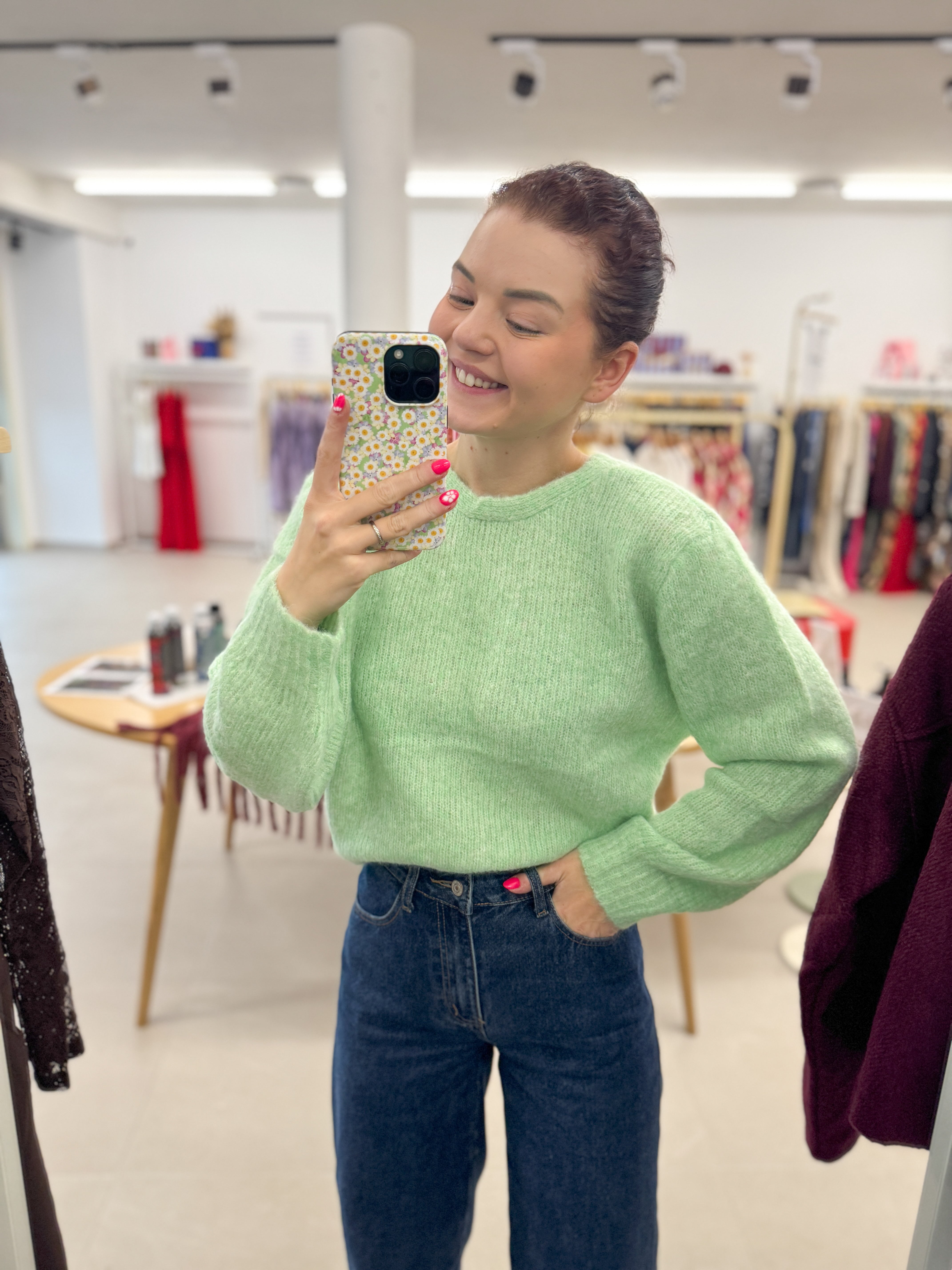 Soft open back knit - Green