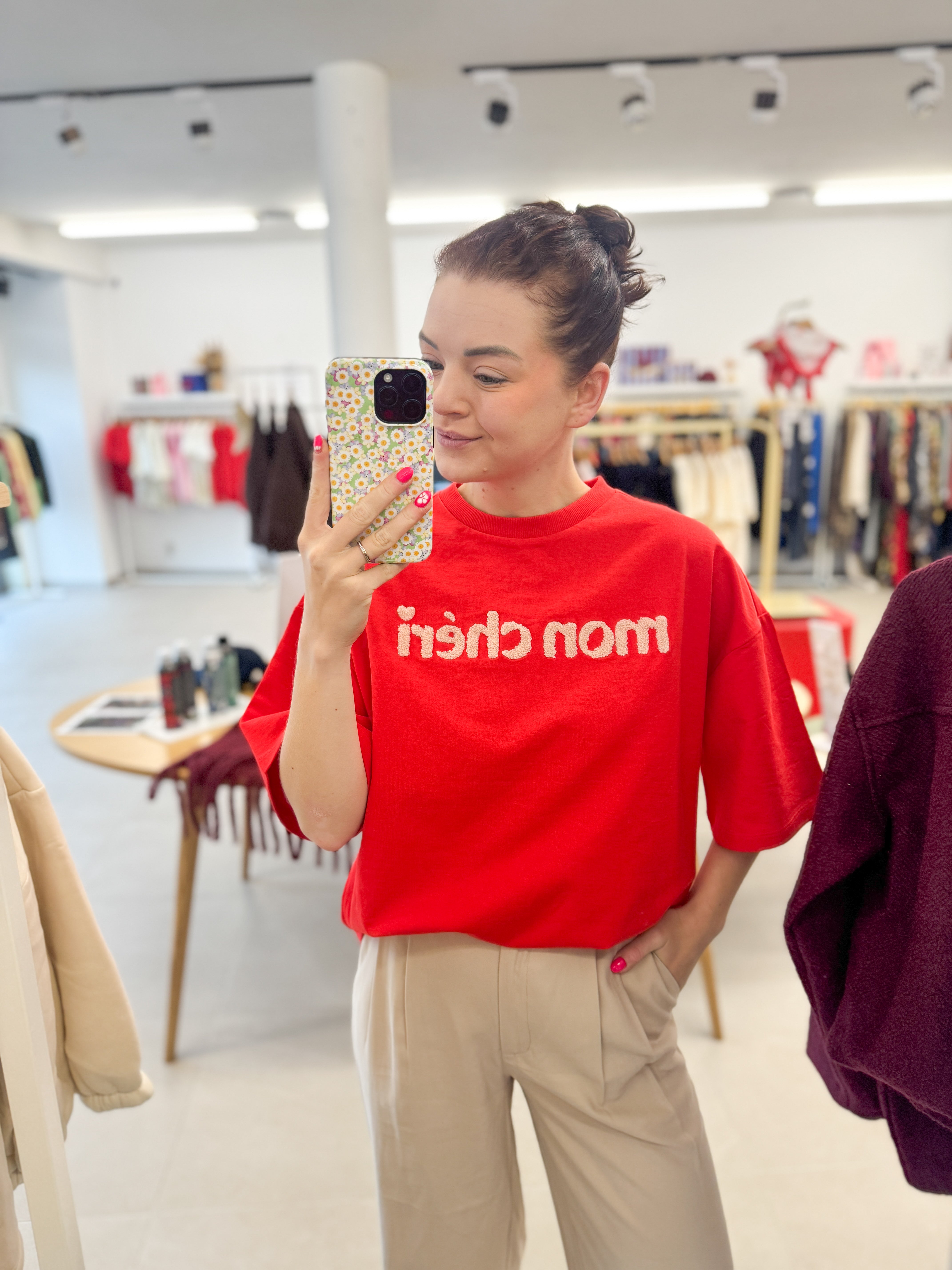 PannaSZ SS Sweatshirt - Fierly red