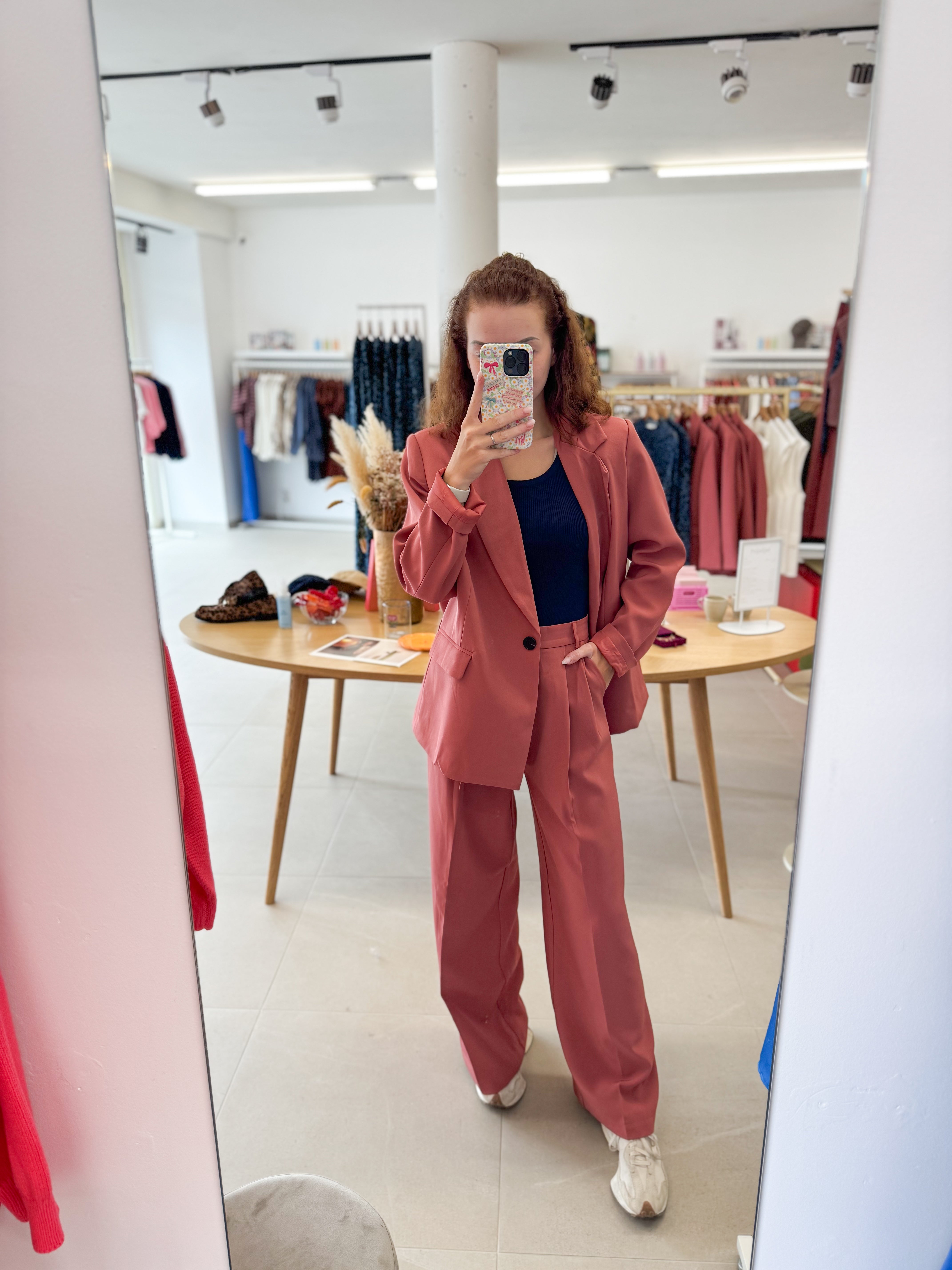 Oversized terracotta blazer
