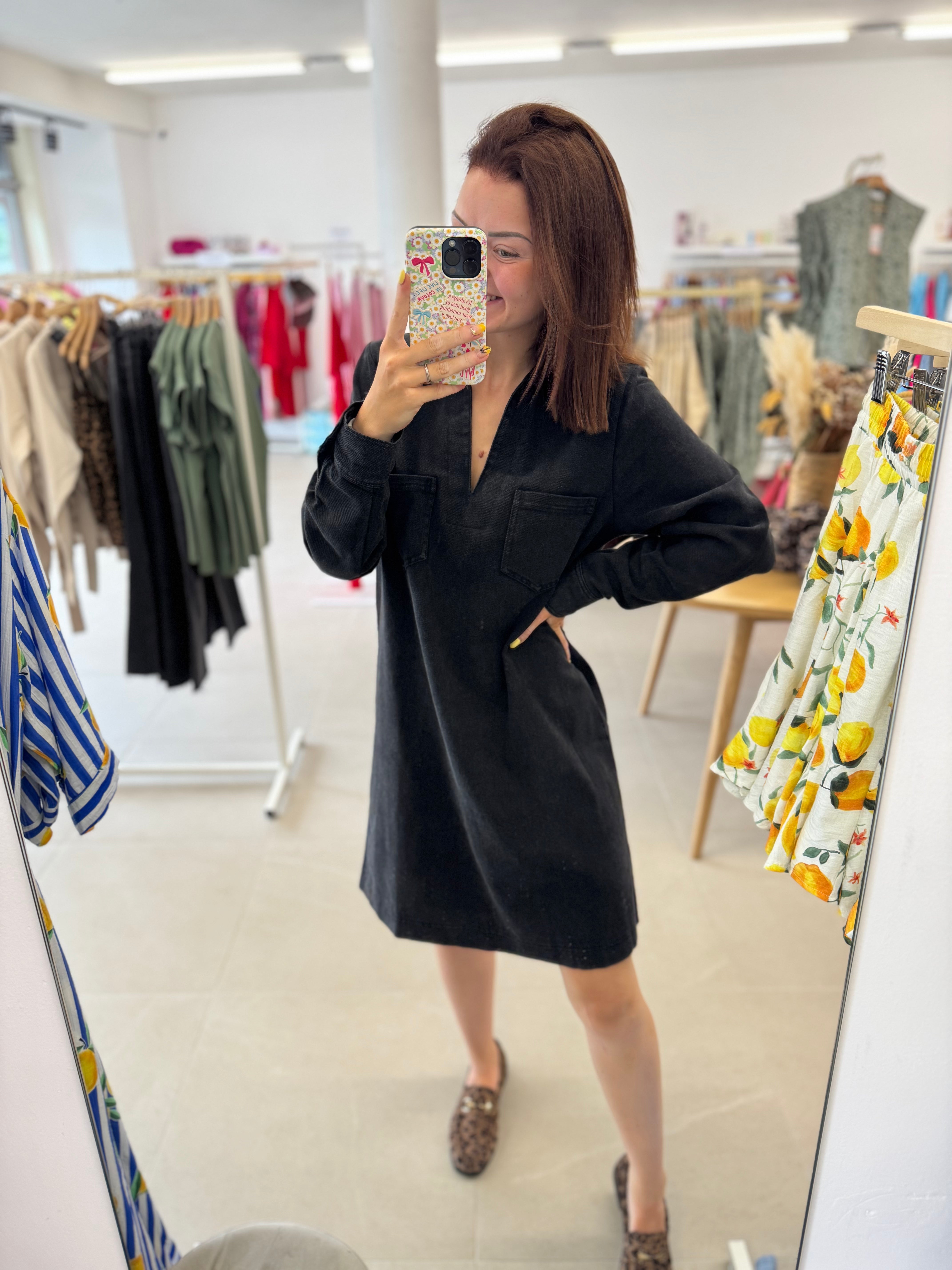 PRE-ORDER / Black jeansdress