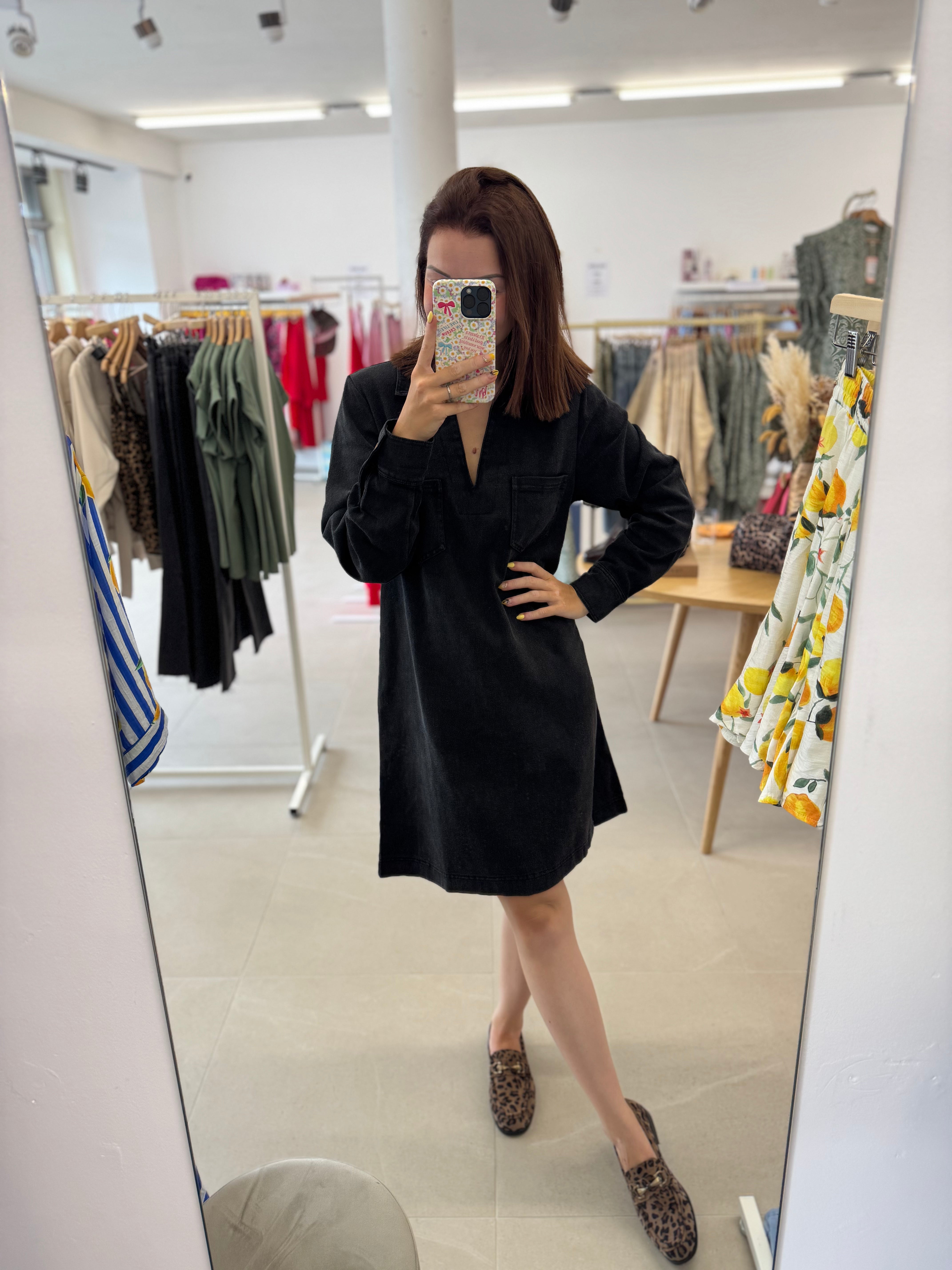 PRE-ORDER / Black jeansdress
