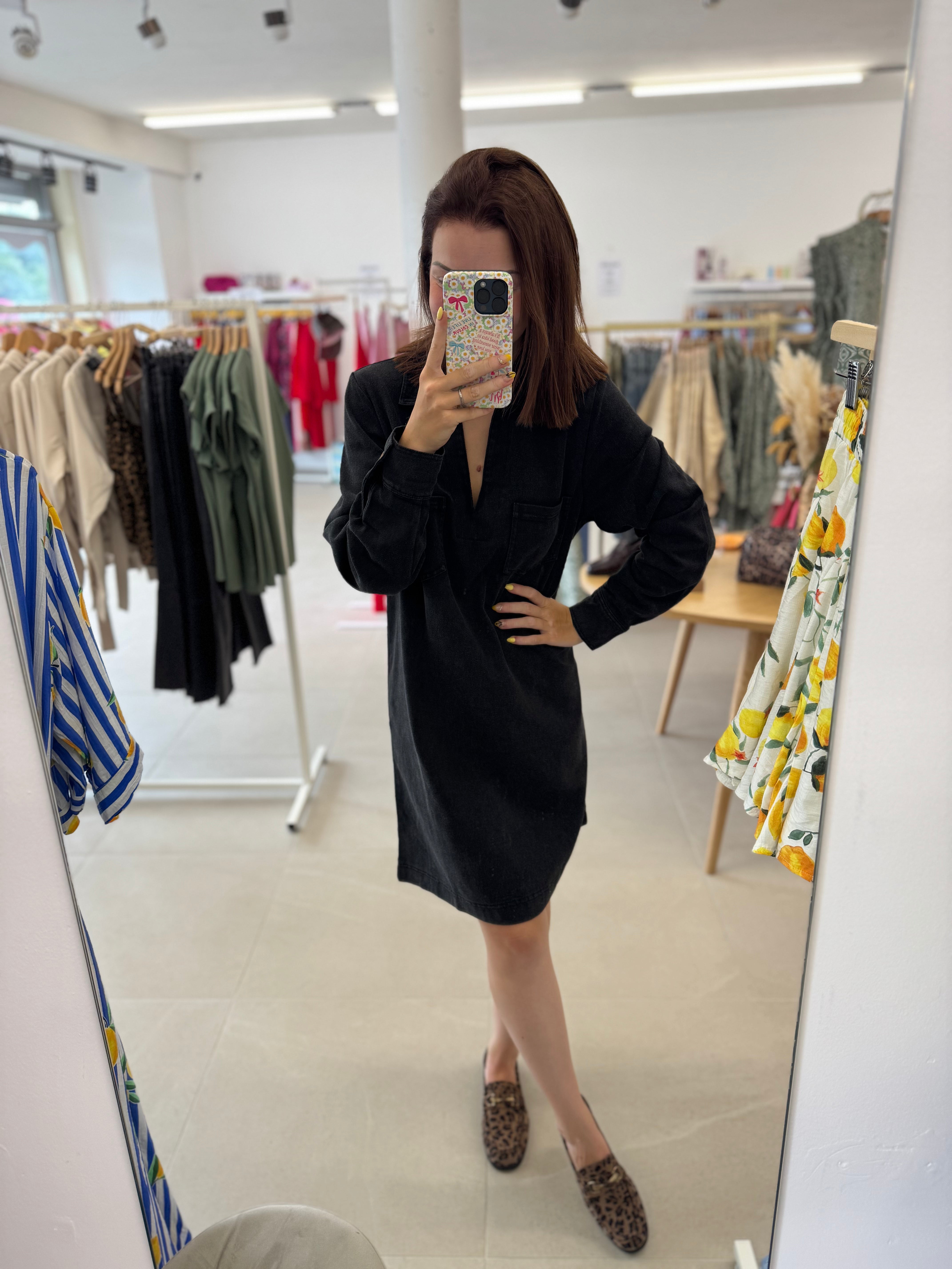 PRE-ORDER / Black jeansdress