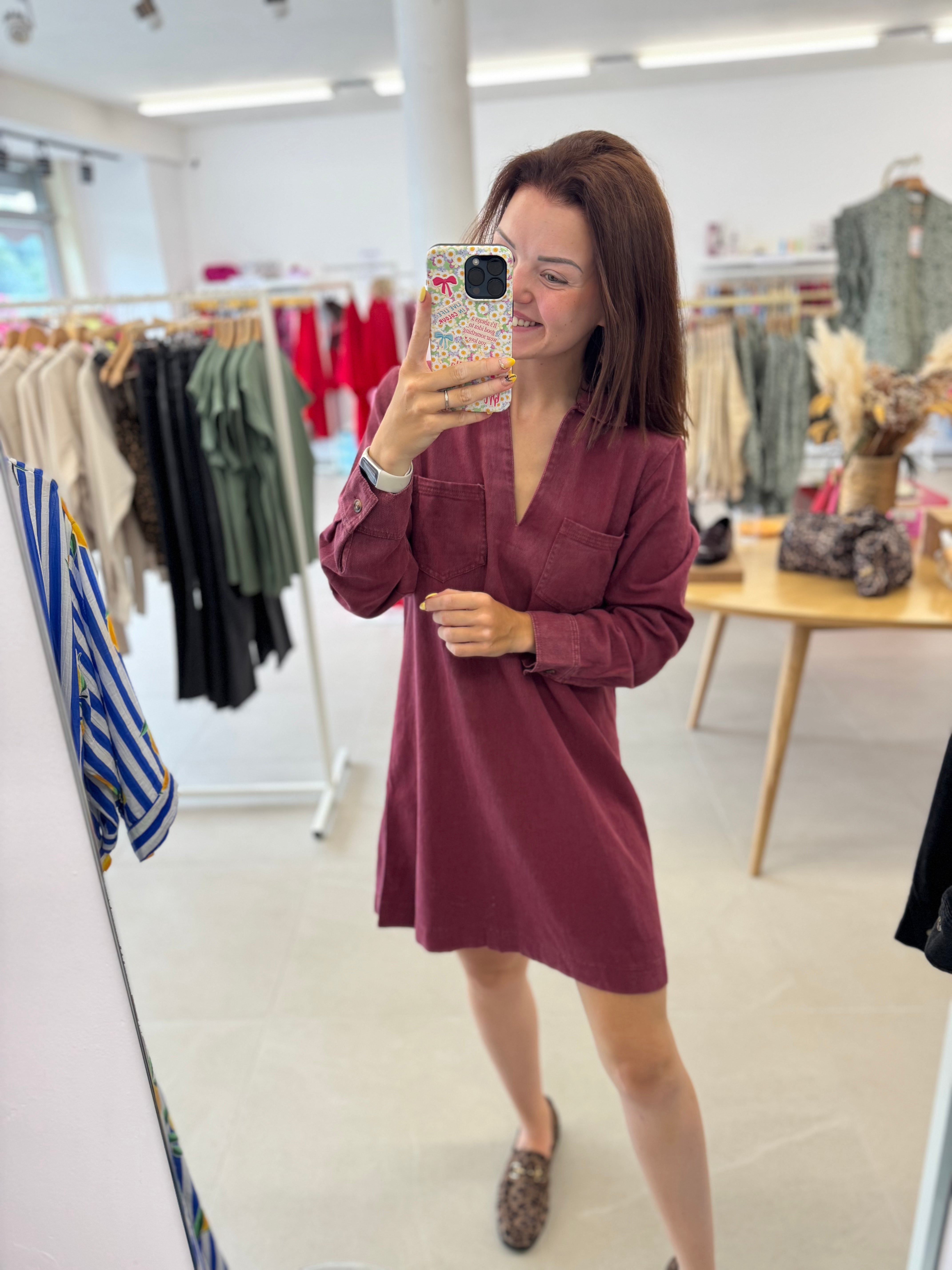 Bordeaux jeansdress