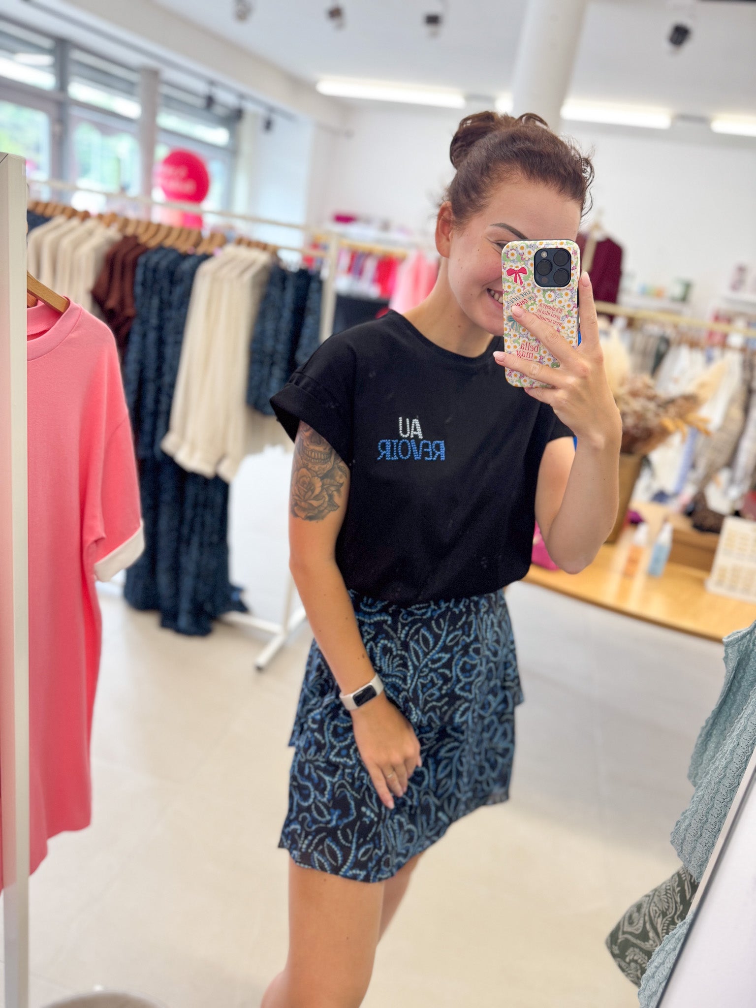 Skirt Zahra - Floral dot print