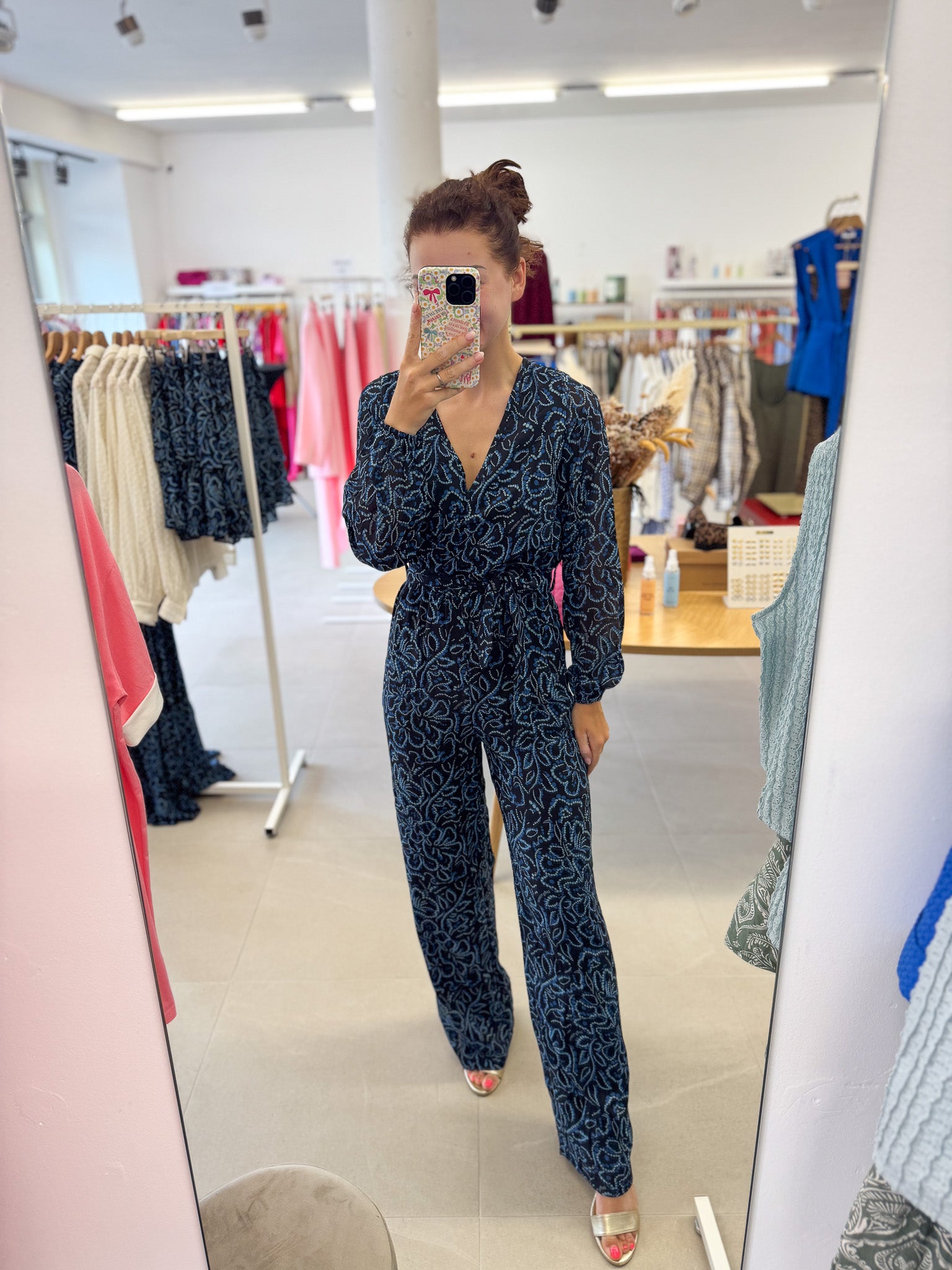 Jumpsuit Yasmine - Floral dot print