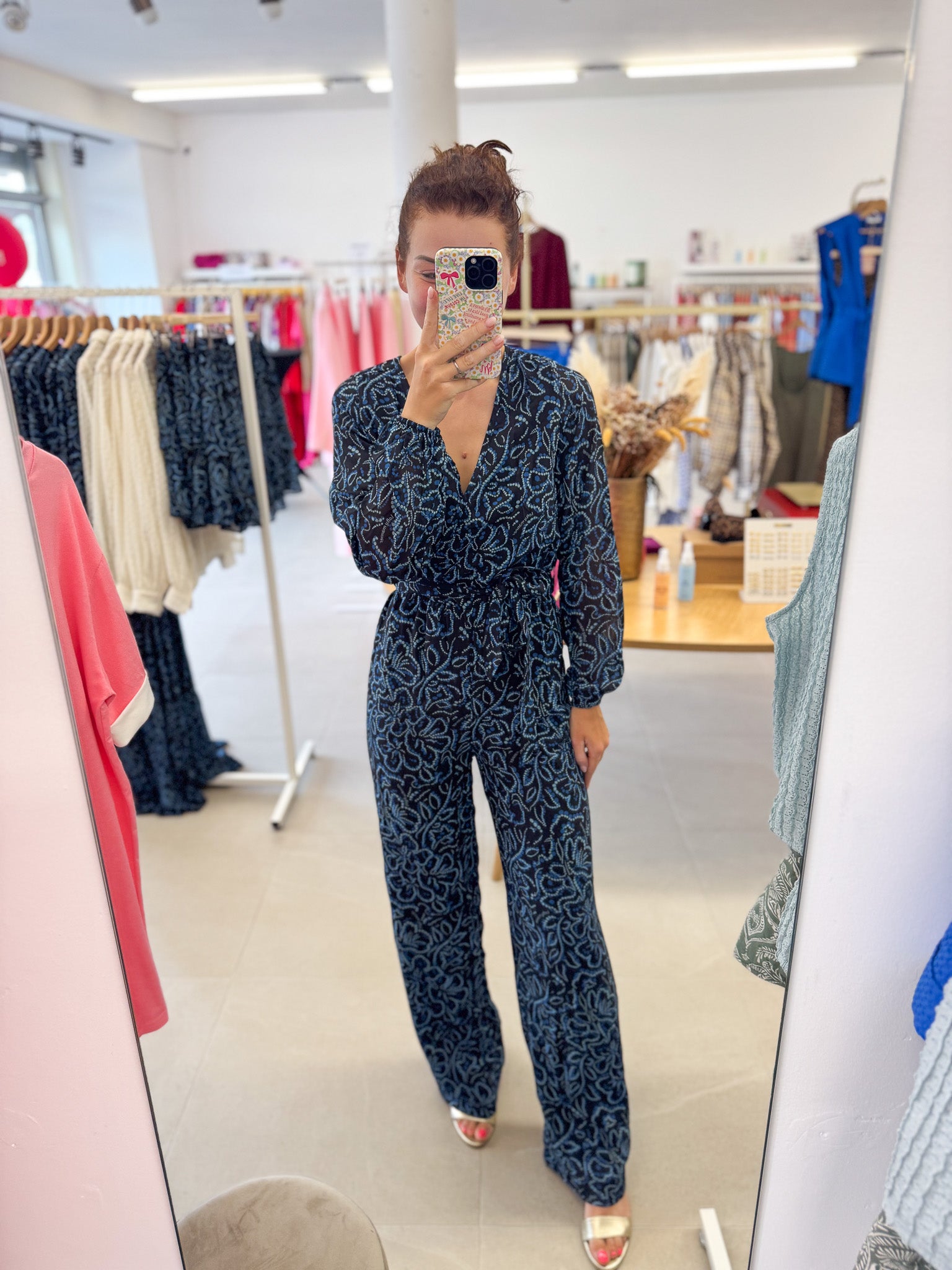 Jumpsuit Yasmine - Floral dot print
