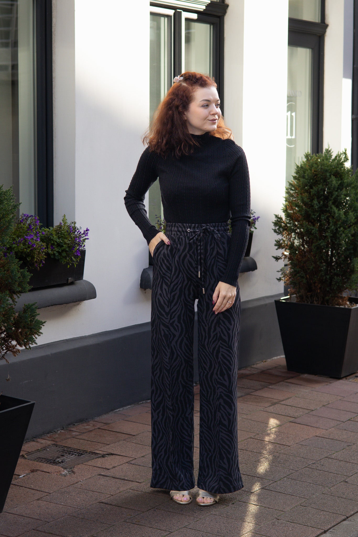 Trouser Ida - Grey Zebra