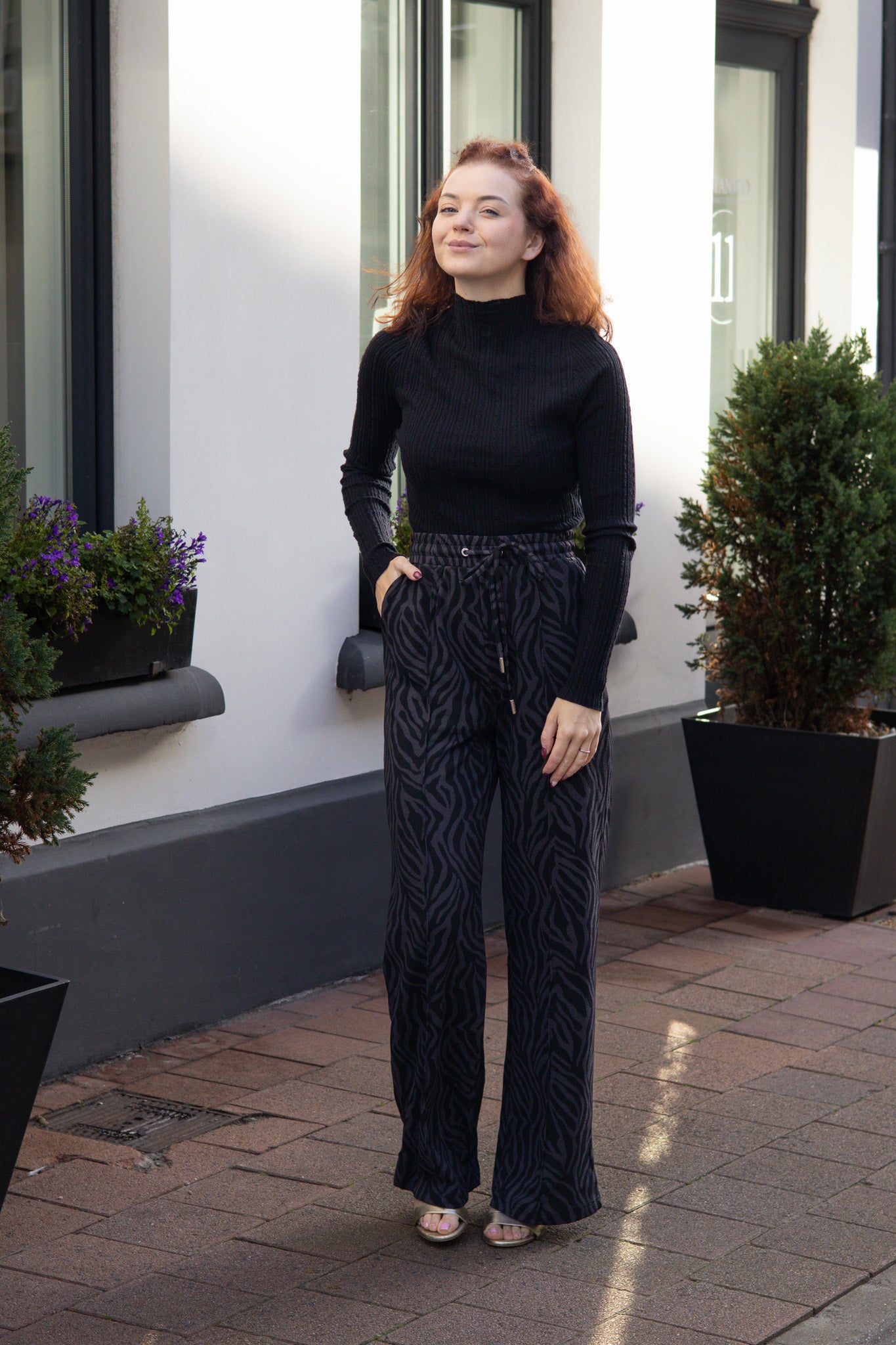 Trouser Ida - Grey Zebra