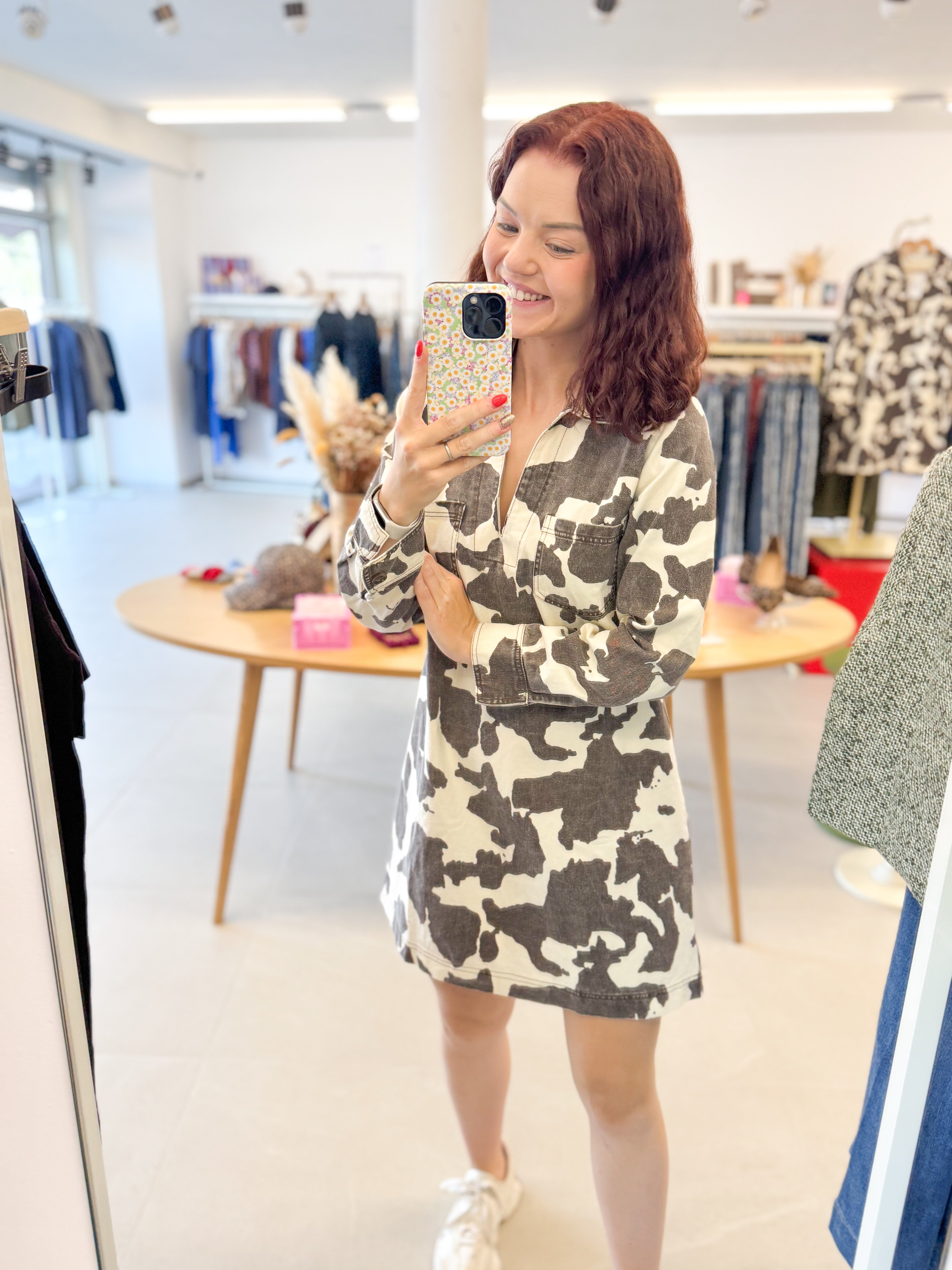 Jeansdress longsleeve - Choco