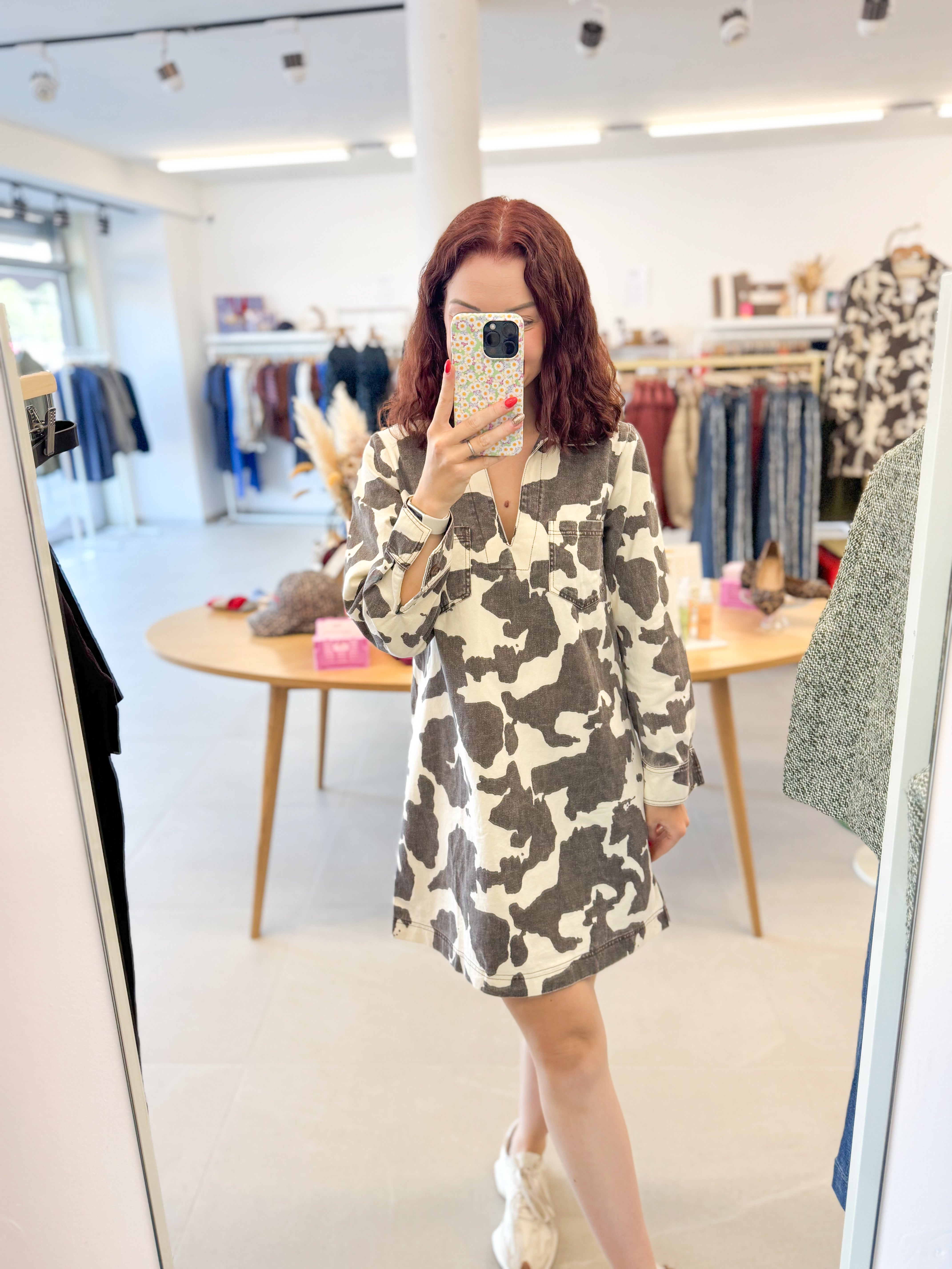 Jeansdress longsleeve - Choco