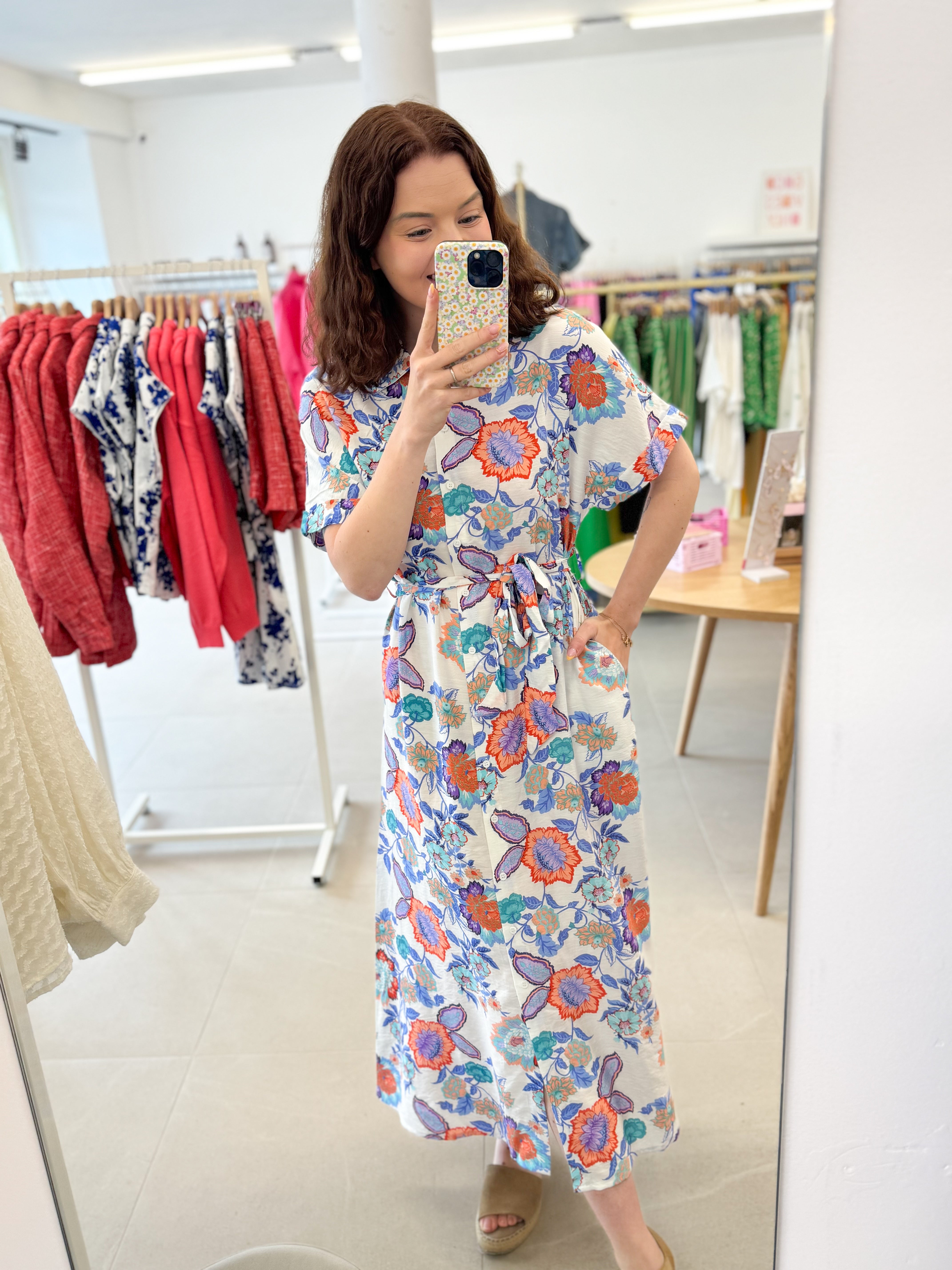 Maxi dress - Orange/Blue