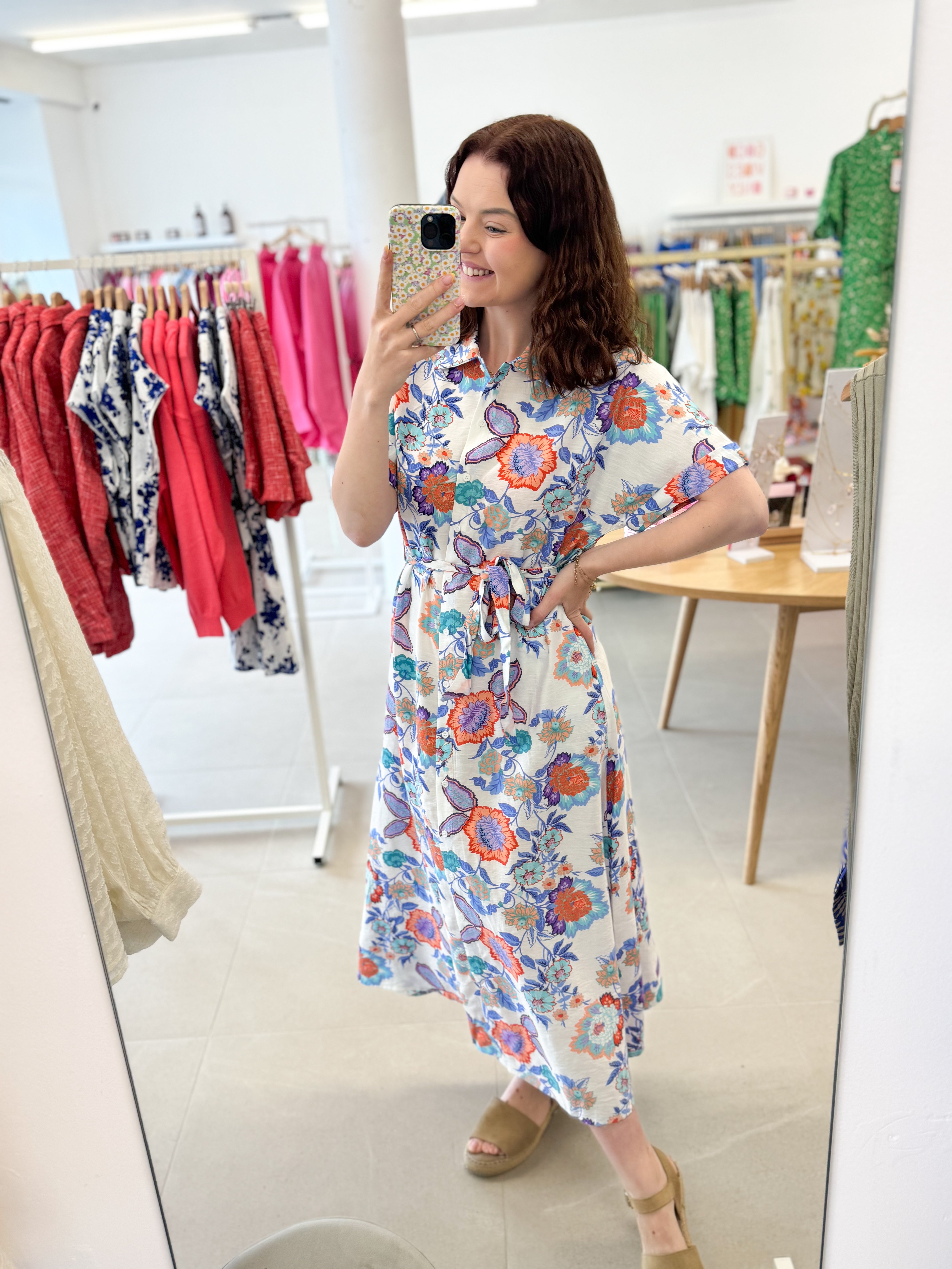 Maxi dress - Orange/Blue