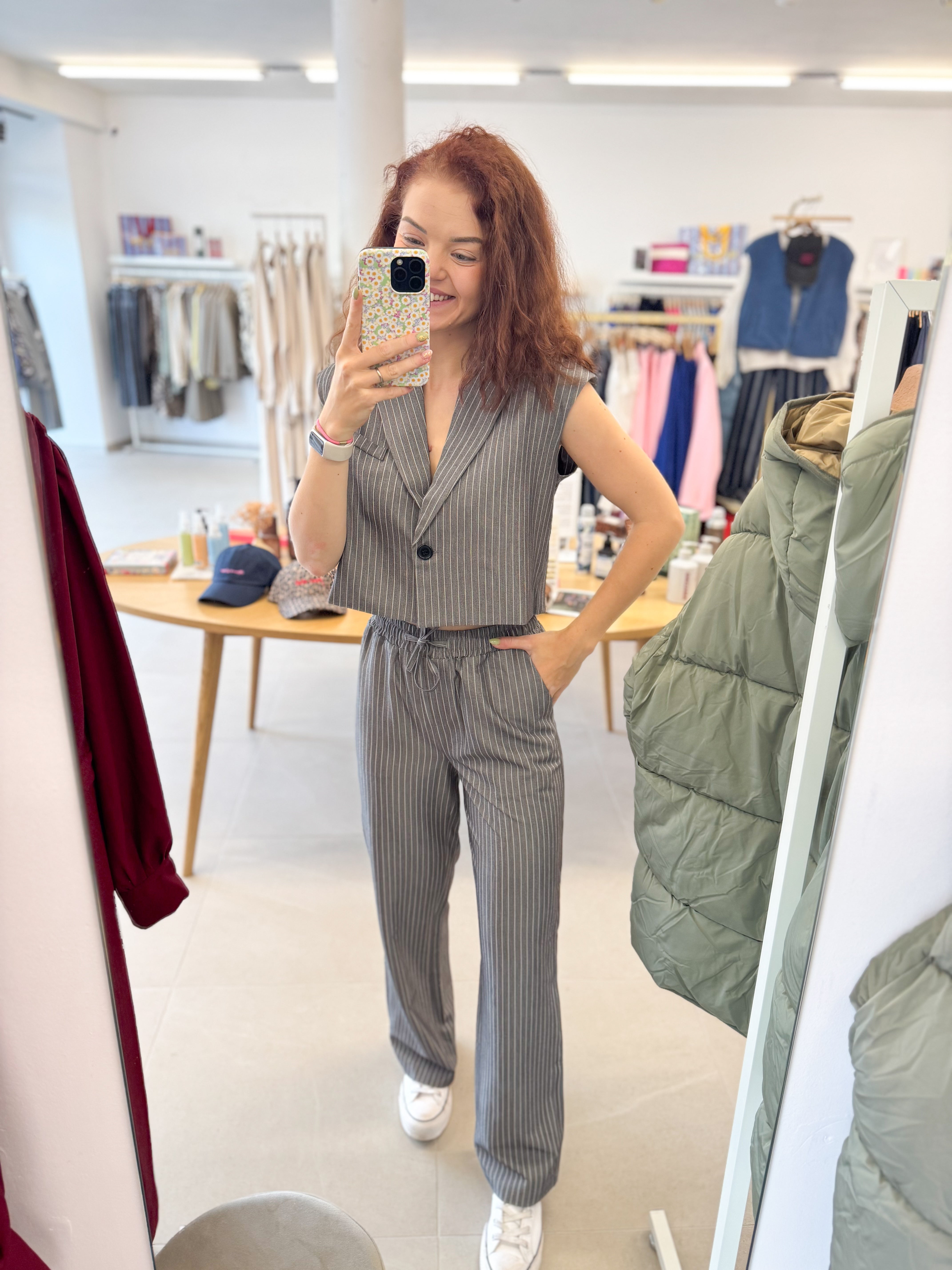Thilde pants - Grey stripe