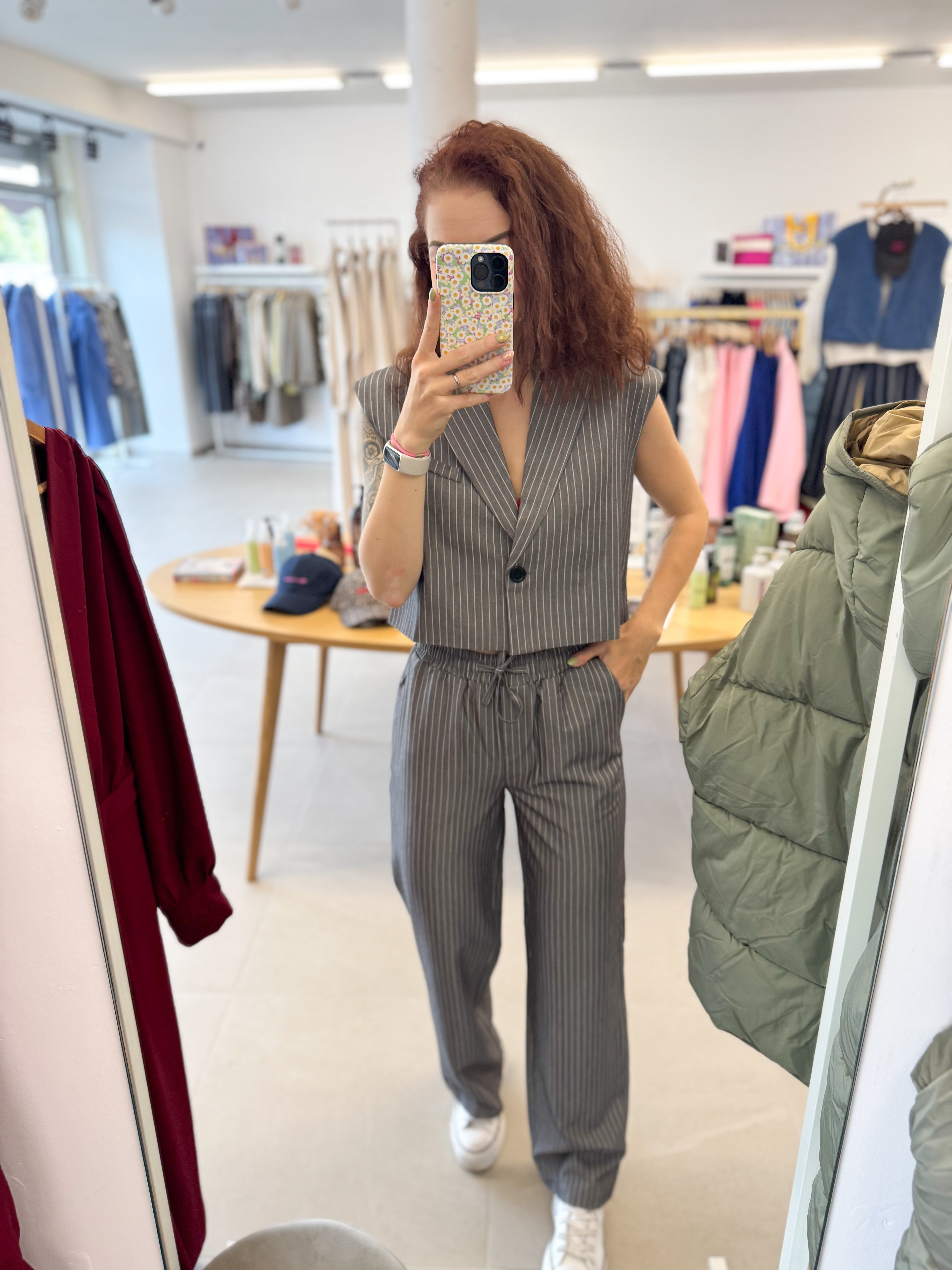 Thilde pants - Grey stripe
