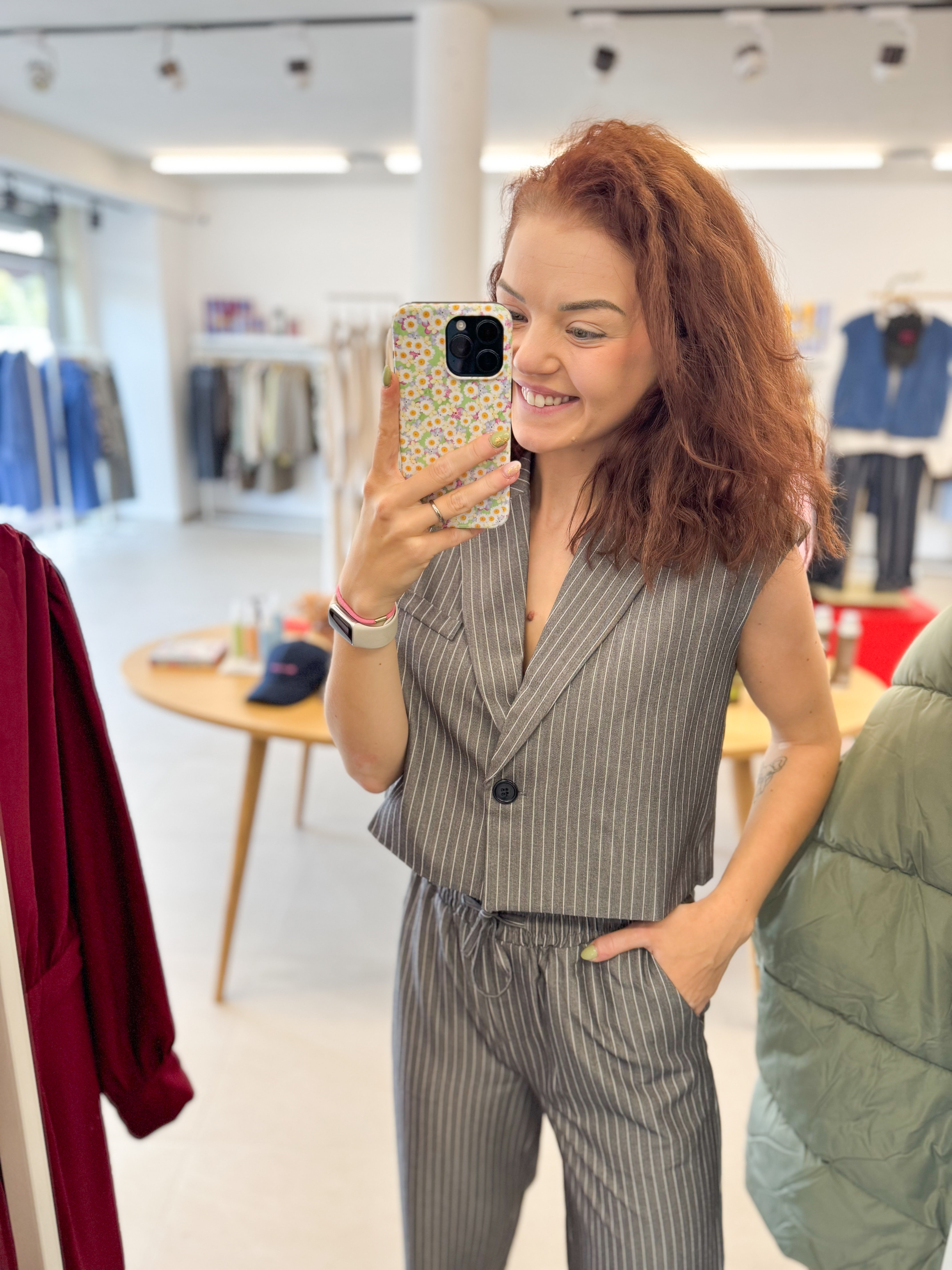 Thilde blazer - Grey stripe