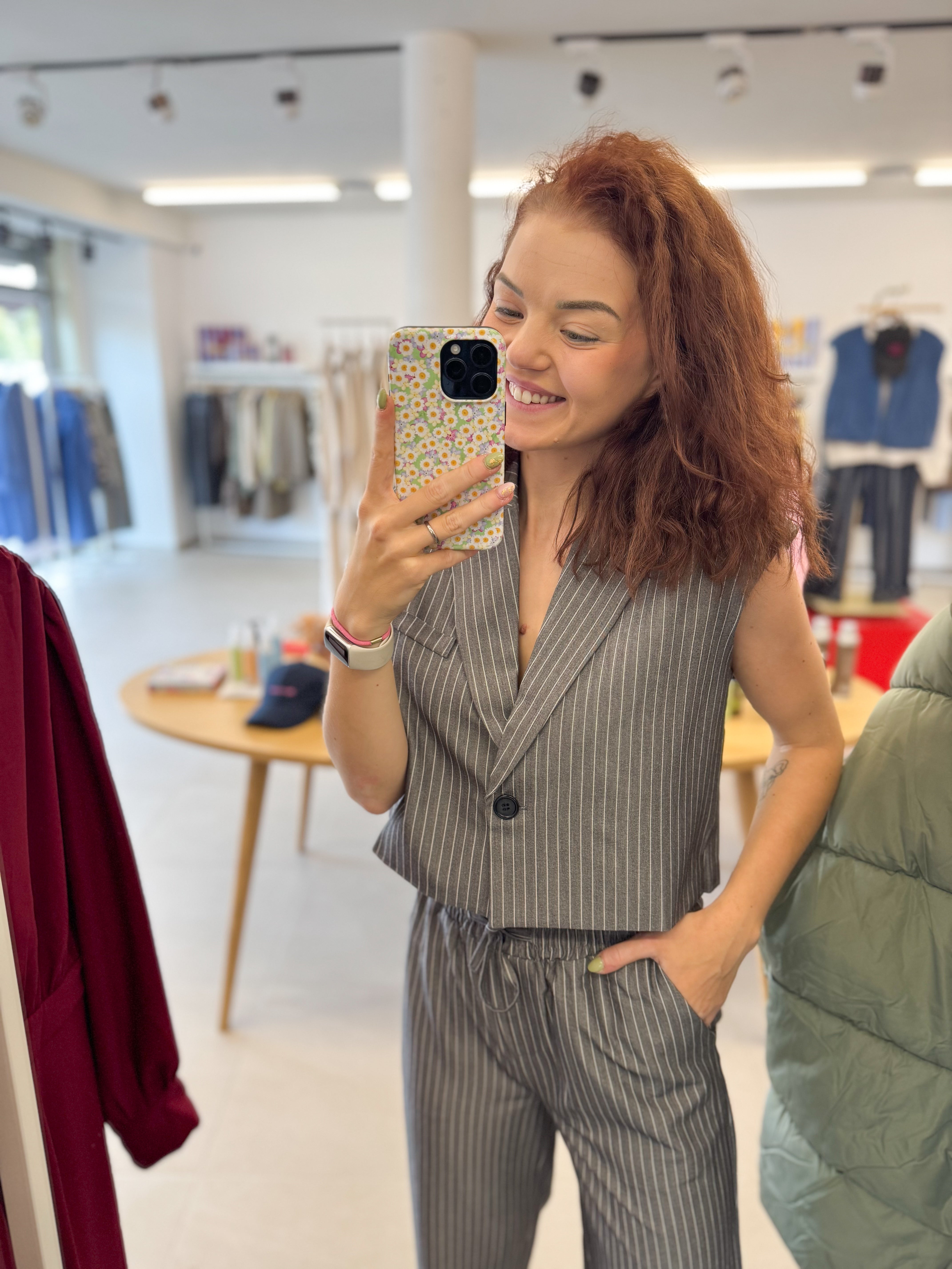 Thilde blazer - Grey stripe