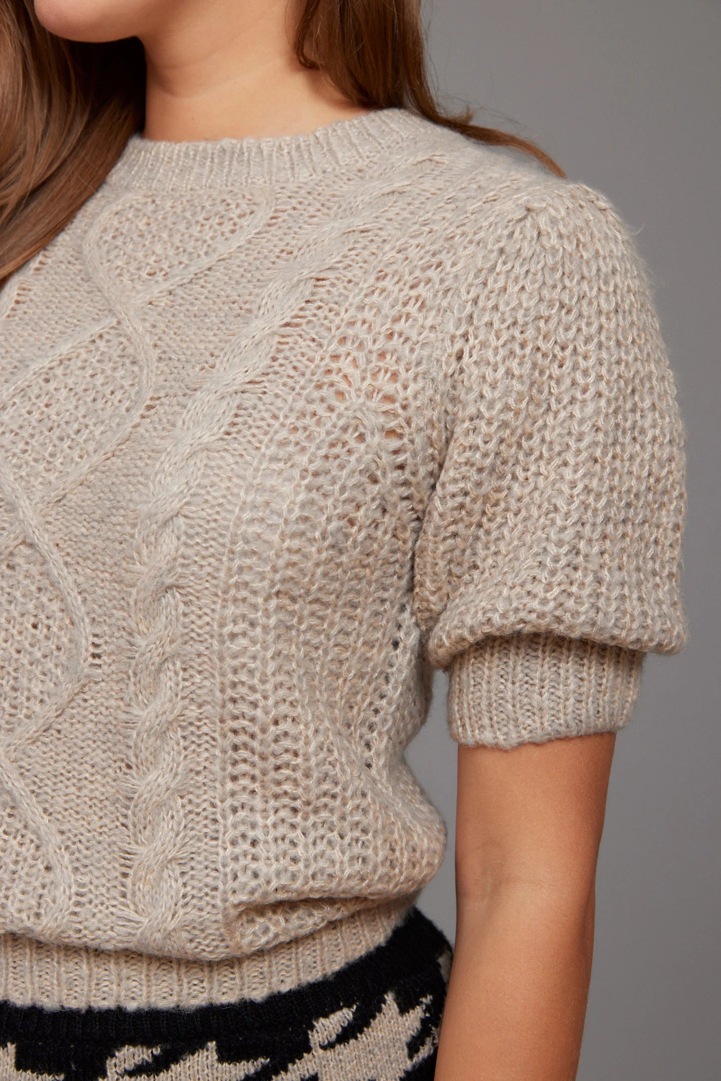 Indra Cable Knit - Beige