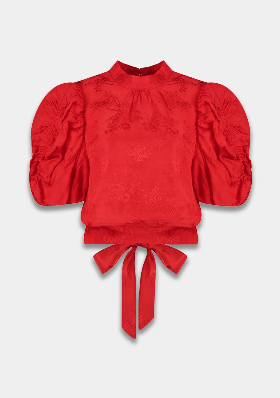 Macey Blouse - Poppy Red