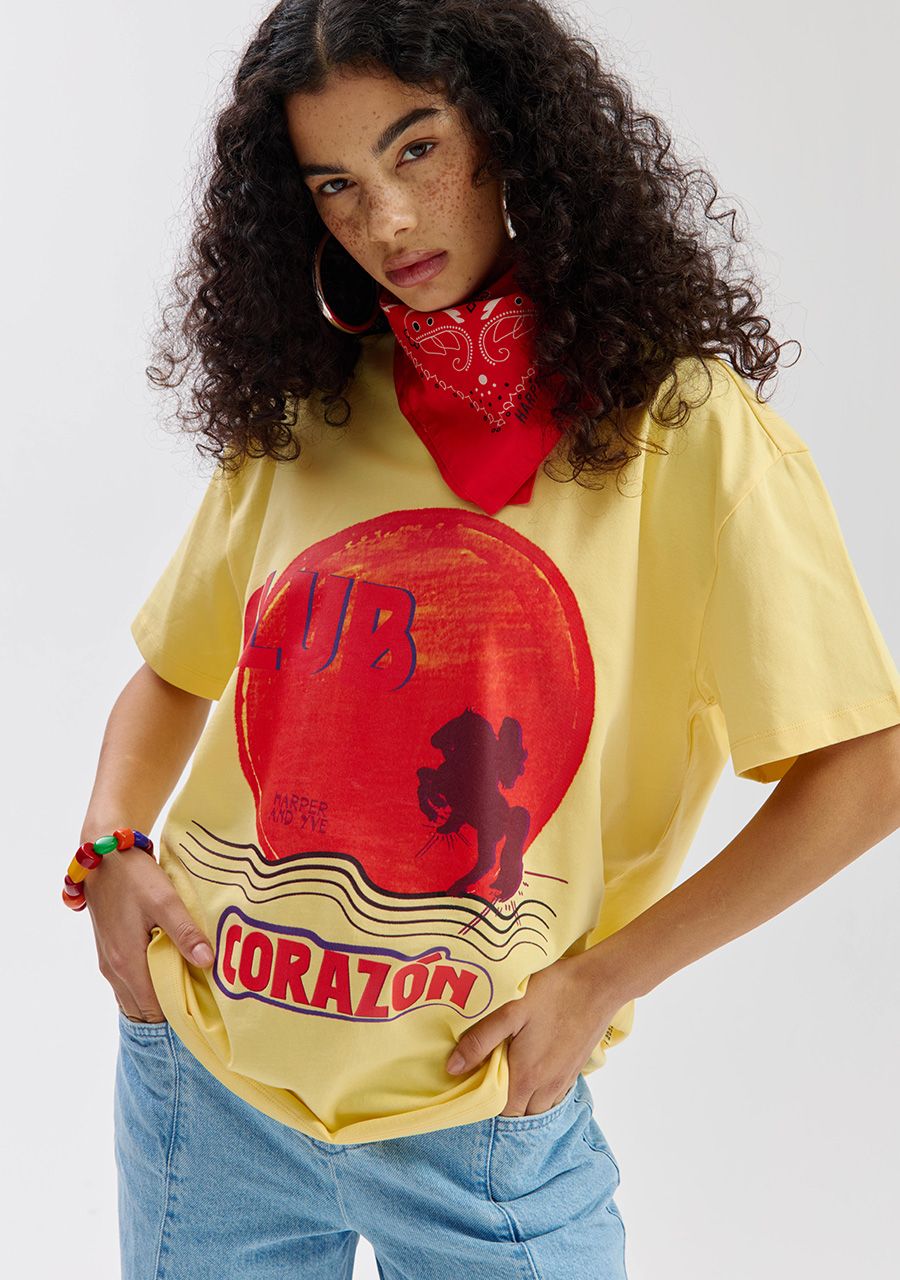 Club Corazon T-shirt - Light Yellow
