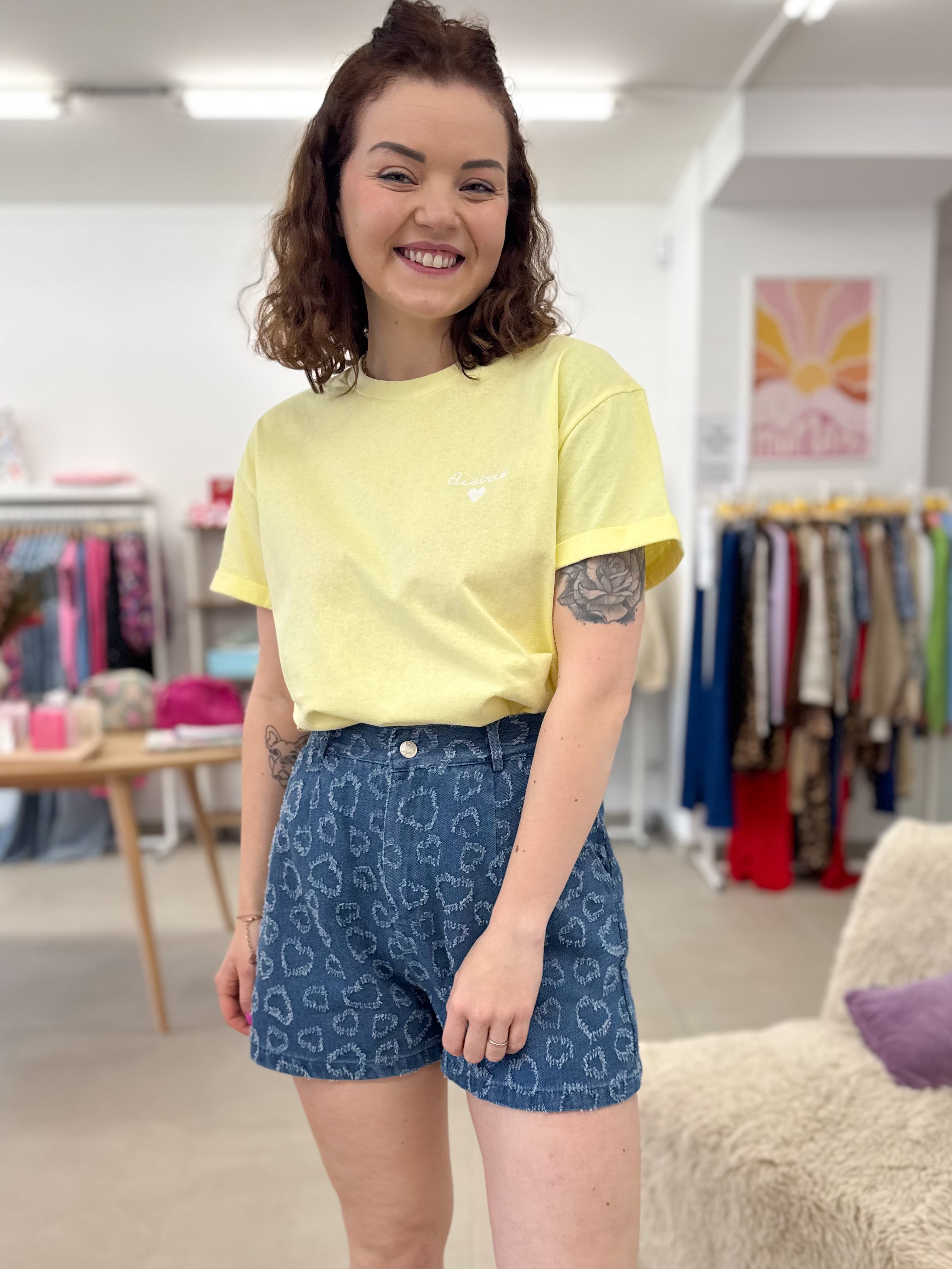 Bisous tee - Yellow