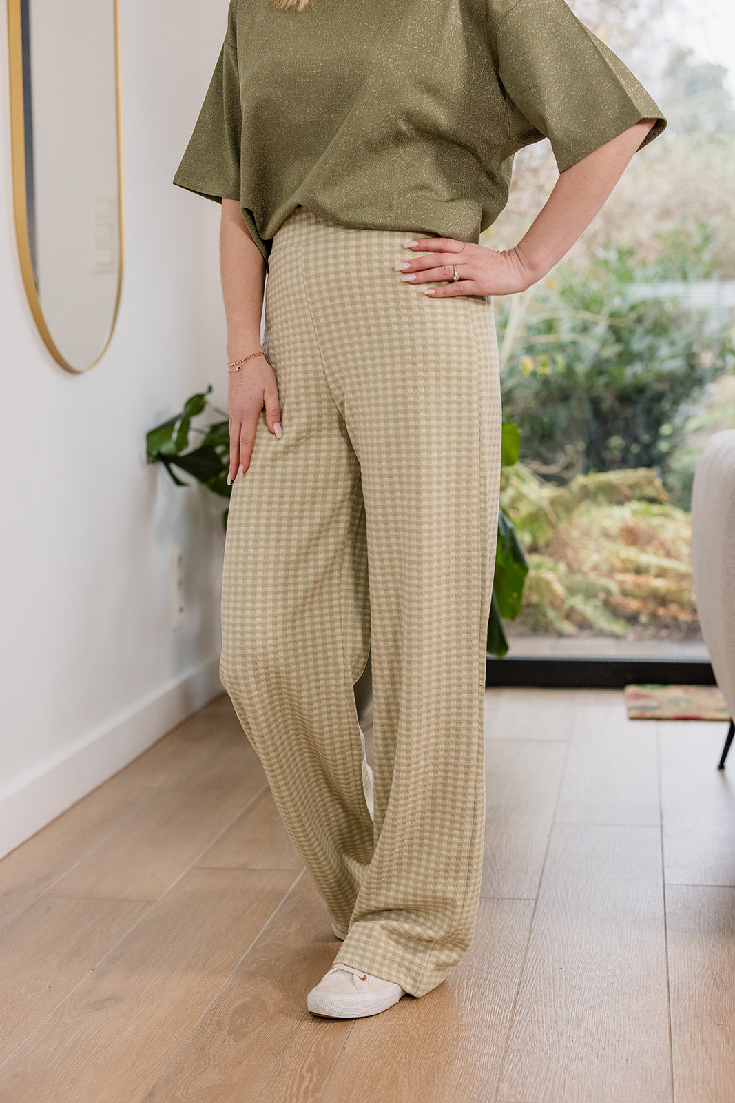 YASCasualla HW Wide pants - Quiet Green