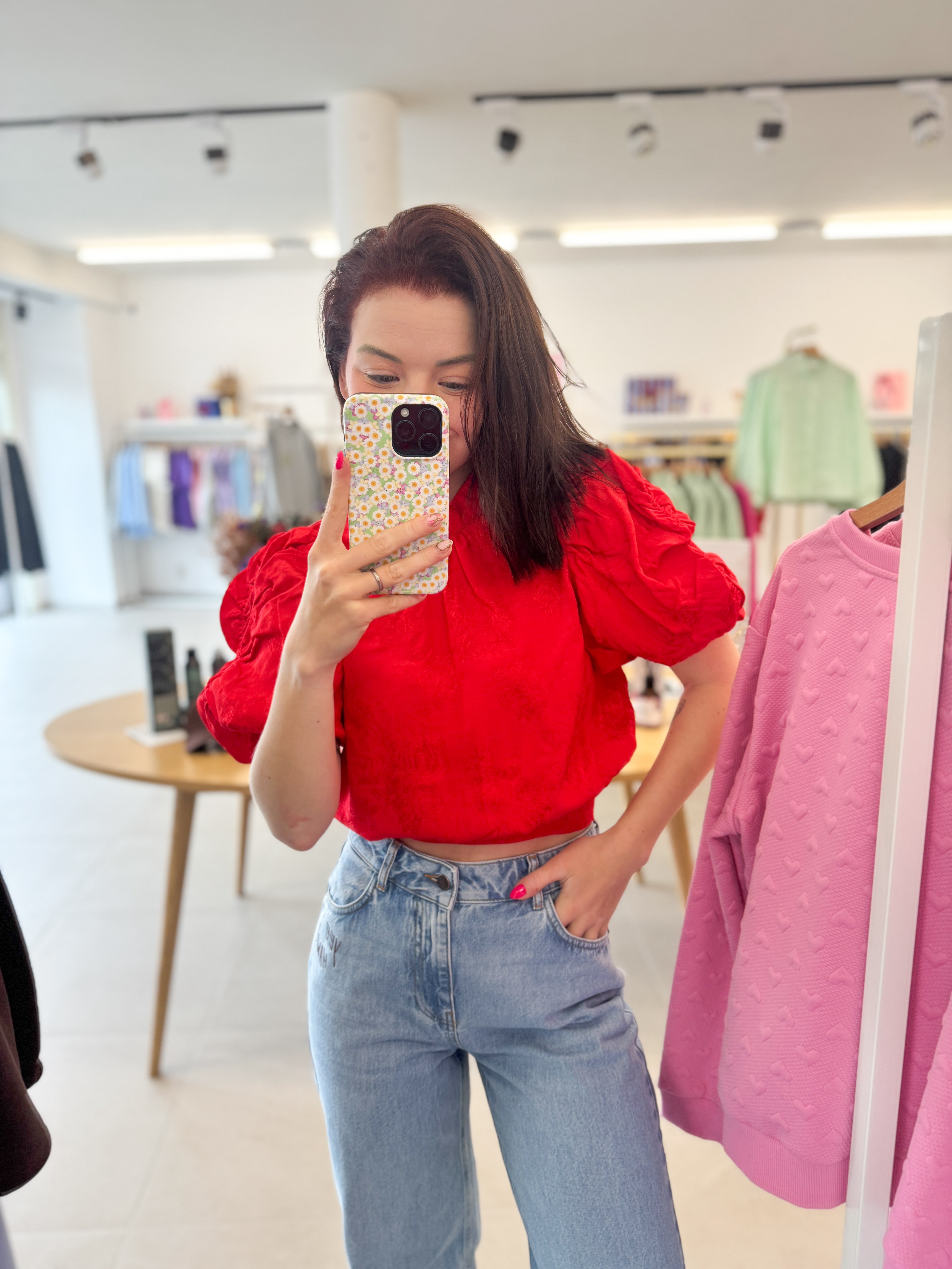 Macey Blouse - Poppy Red