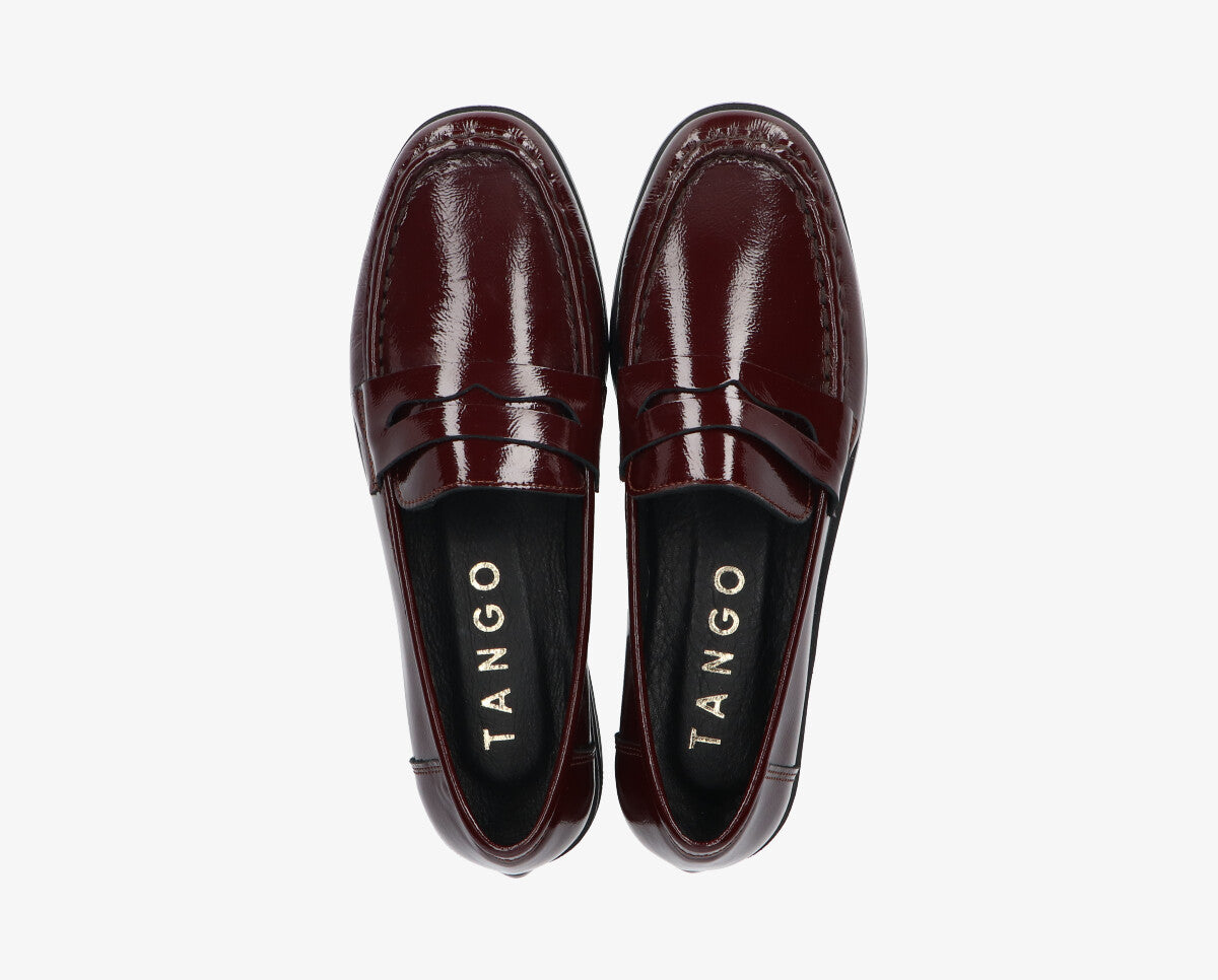Bordeaux leather loafers